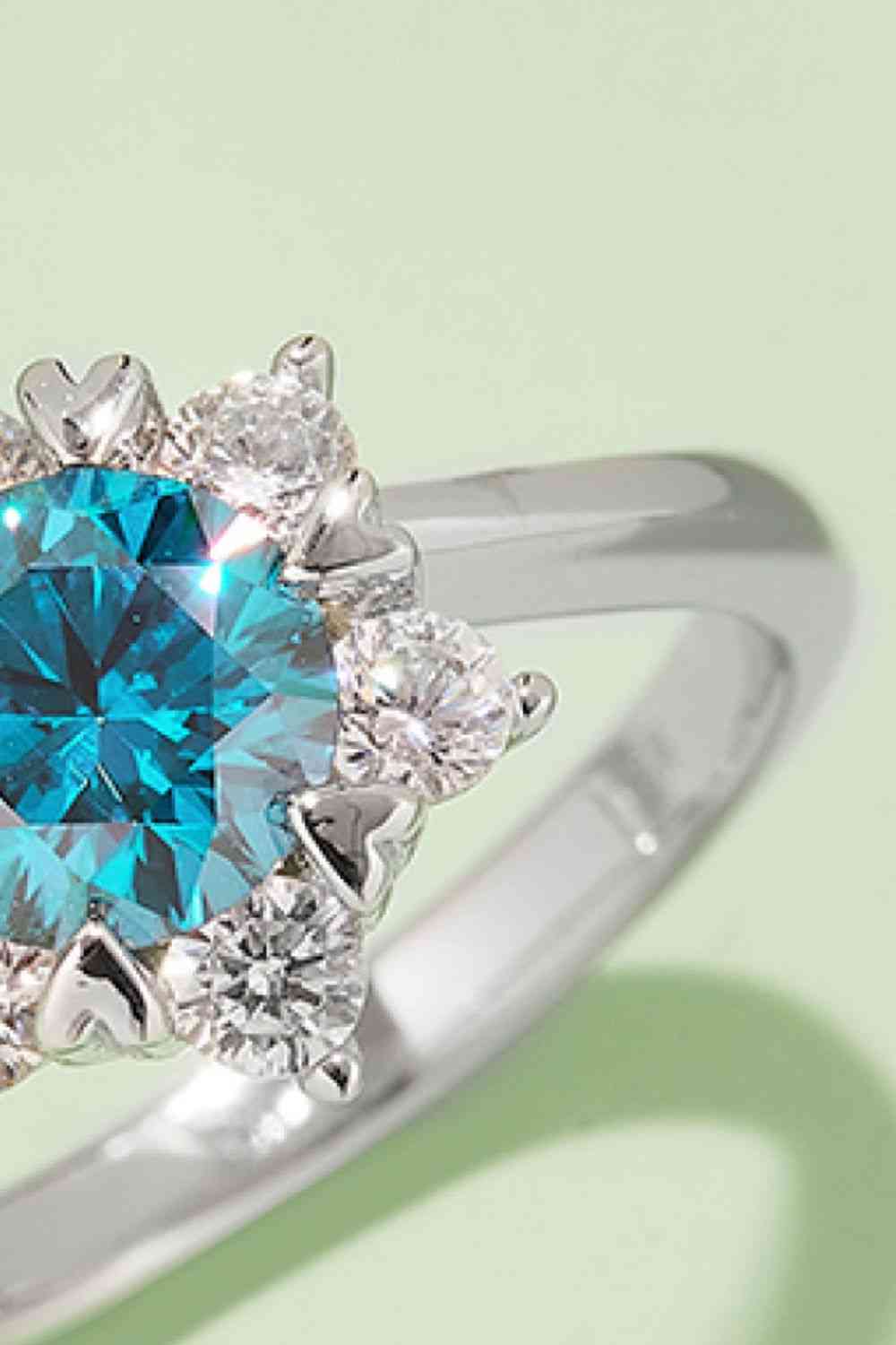 Moissanite 1Ct 925 Sterling Silver Cluster Ring