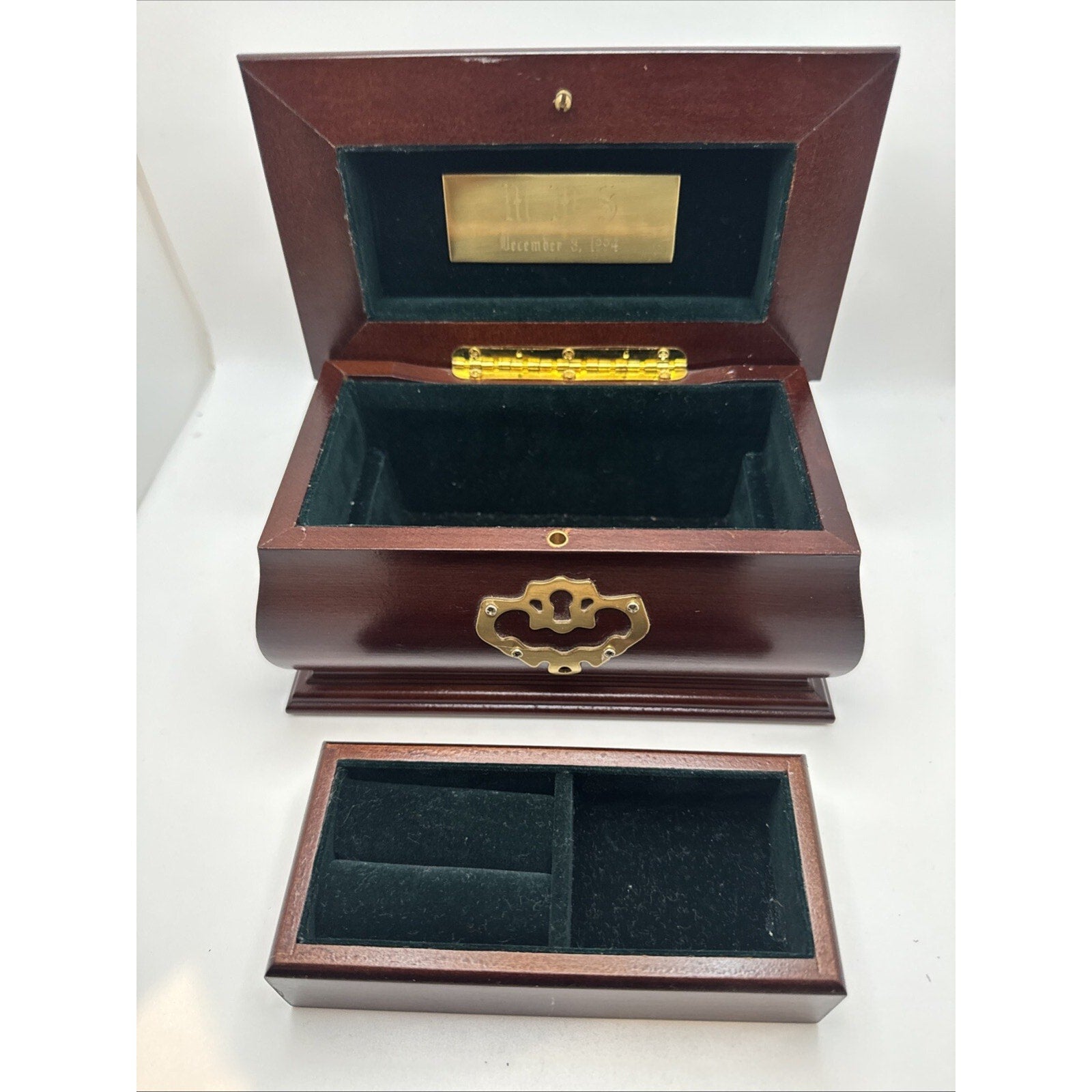 BOMBAY VINTAGE DARK WOOD STORAGE CHEST BOX NO KEY
