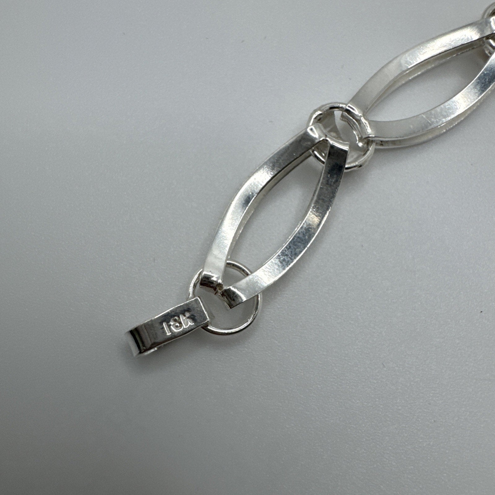 Designer Peruvian Sterling Silver 950 and 18K Gold Inlay Bracelet - 7.5”