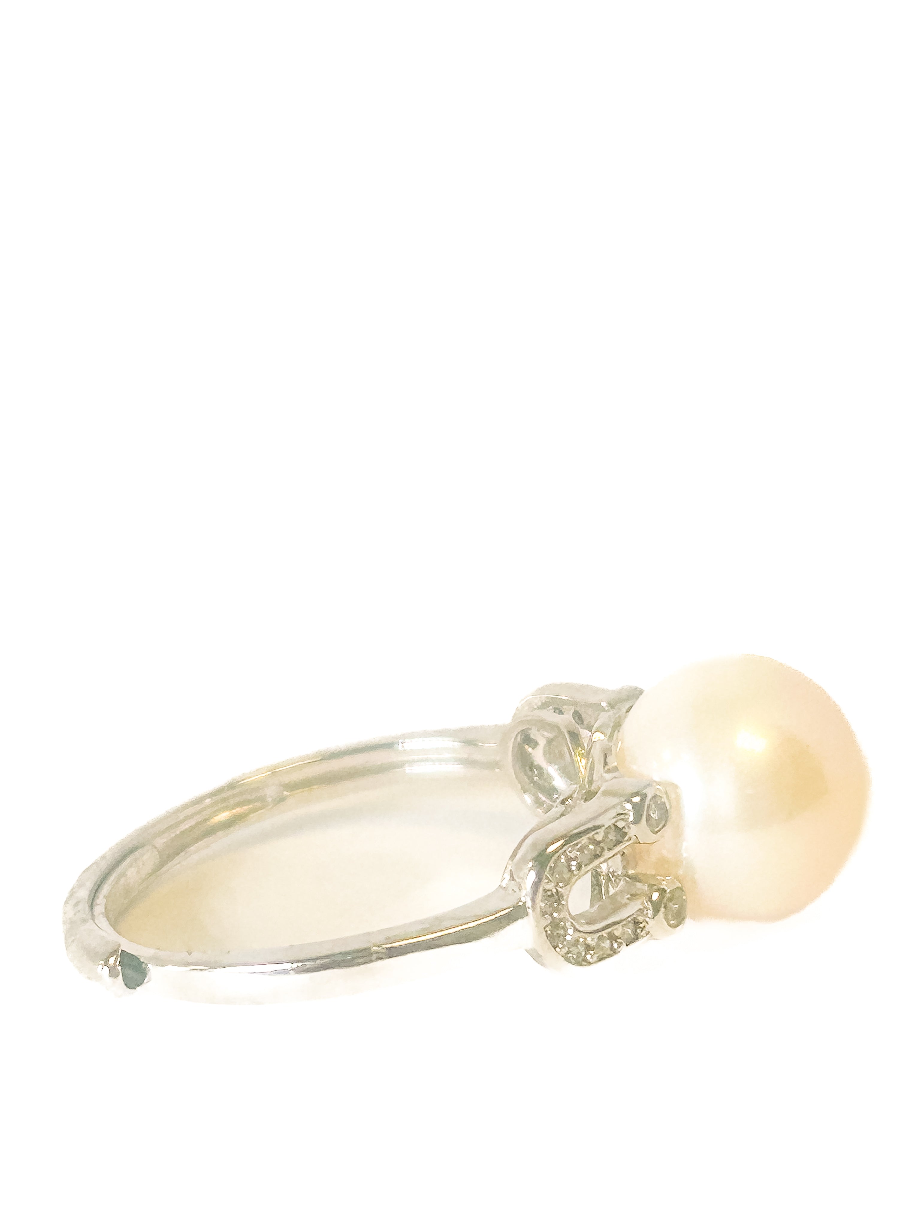 925 Sterling Silver Pearl Adjustable Ring - Frijja, LLC