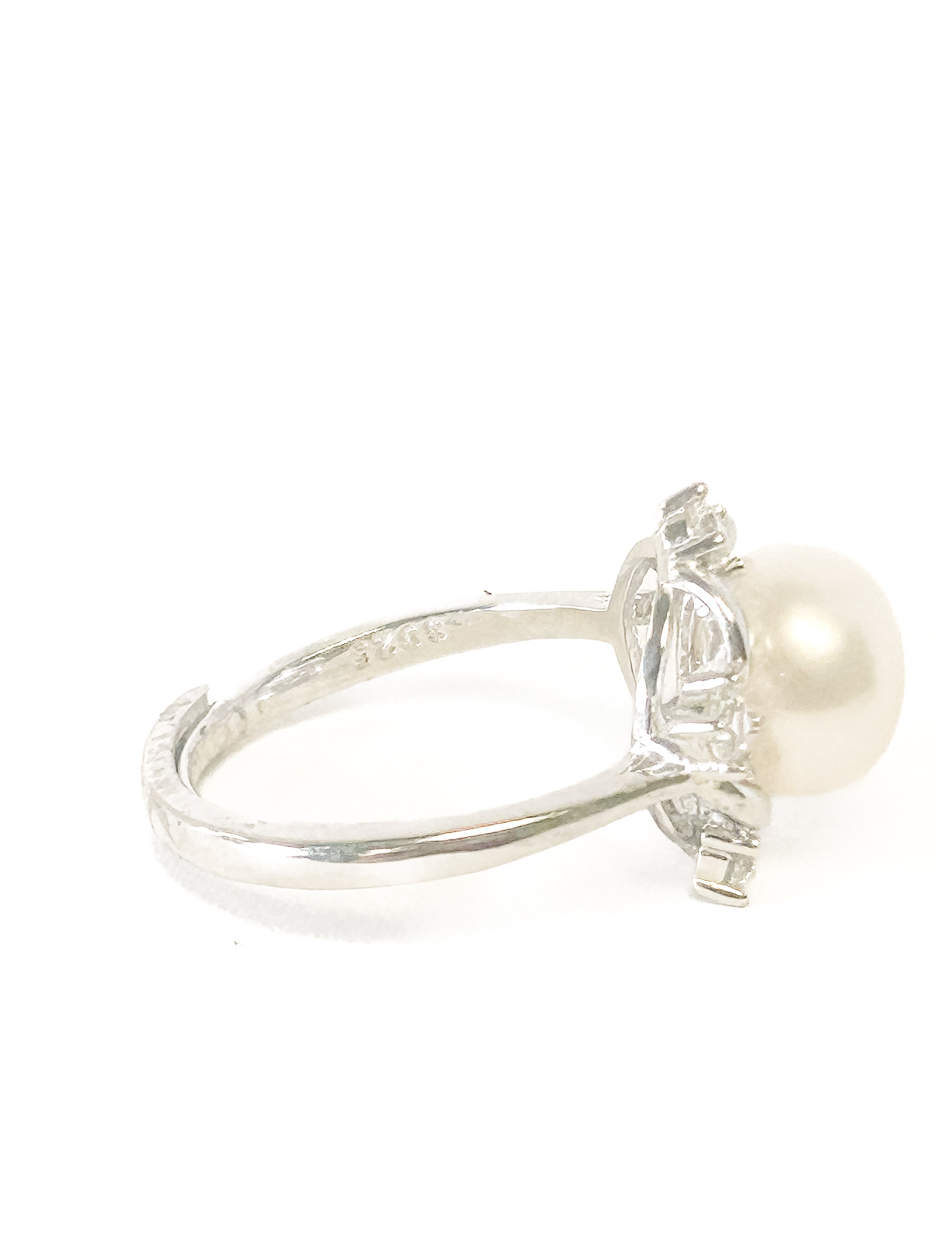 925 Sterling Silver Freshwater Pearl Ring Adjustable Ring - Frijja, LLC
