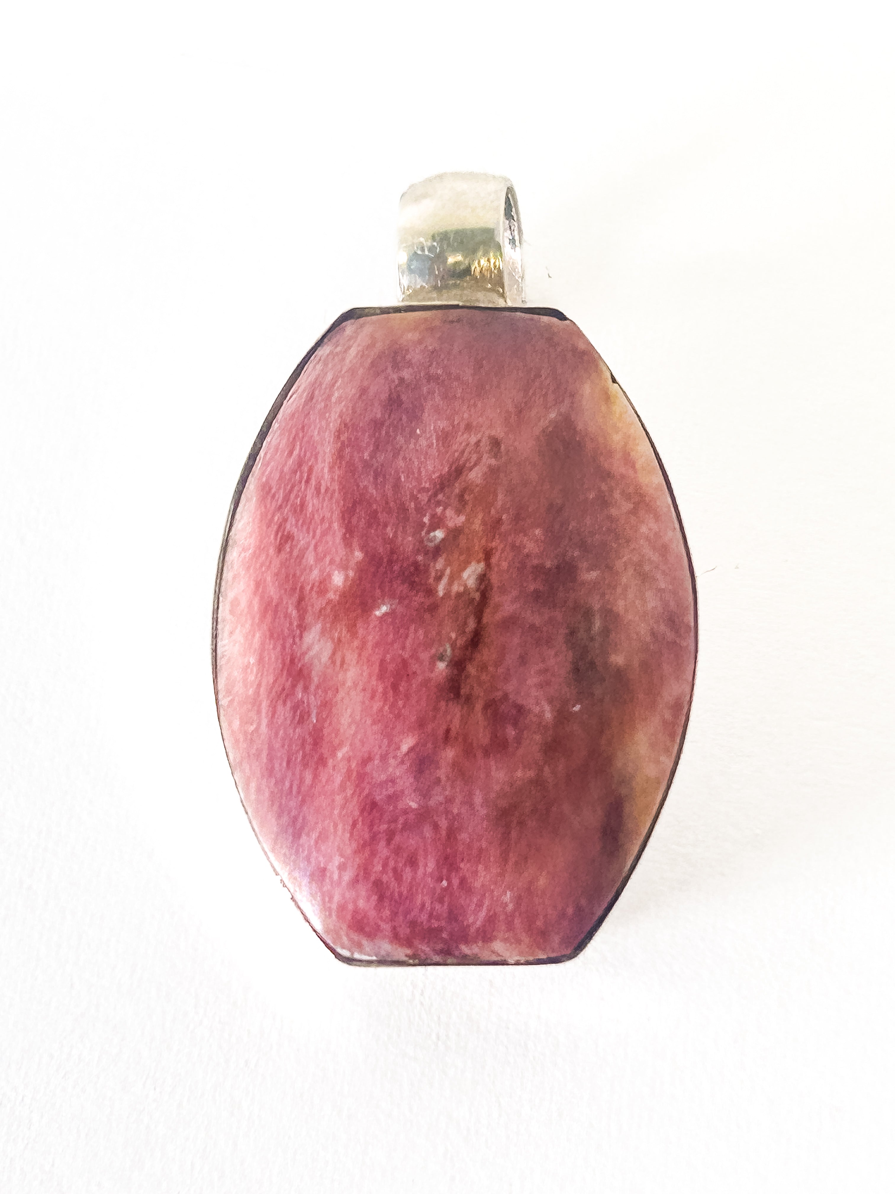 Vintage 950 Sterling Silver Purple Yellow Spiny Oyster Pendant - Frijja, LLC