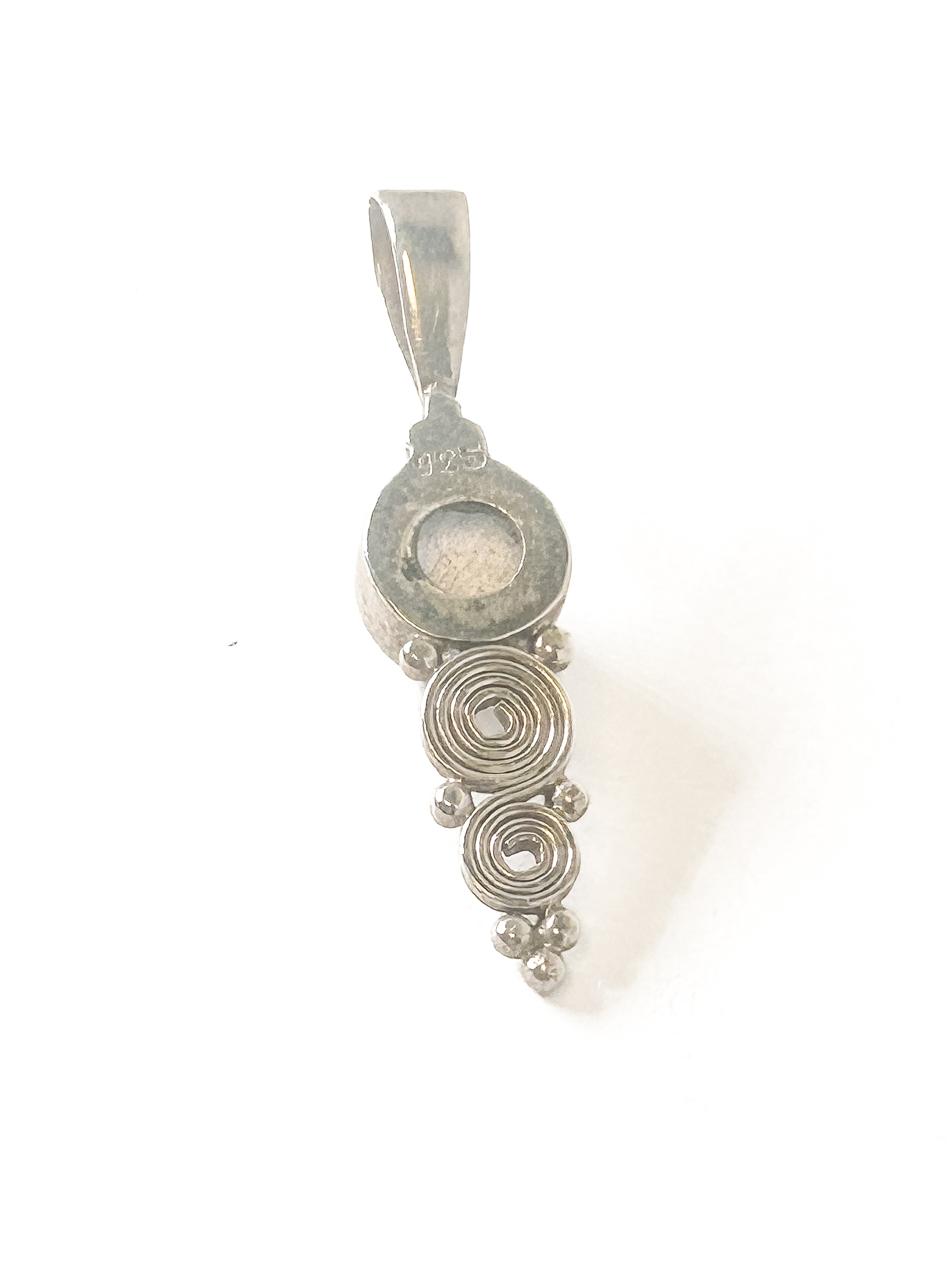 Vintage 925 Sterling Silver Labradorite Pendant - Frijja, LLC