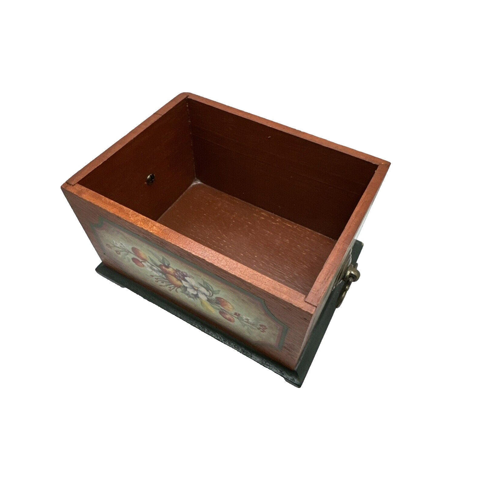 Vintage 1994 A Teleflora Gift Wooden Flower Planter Vase Box Fruit
