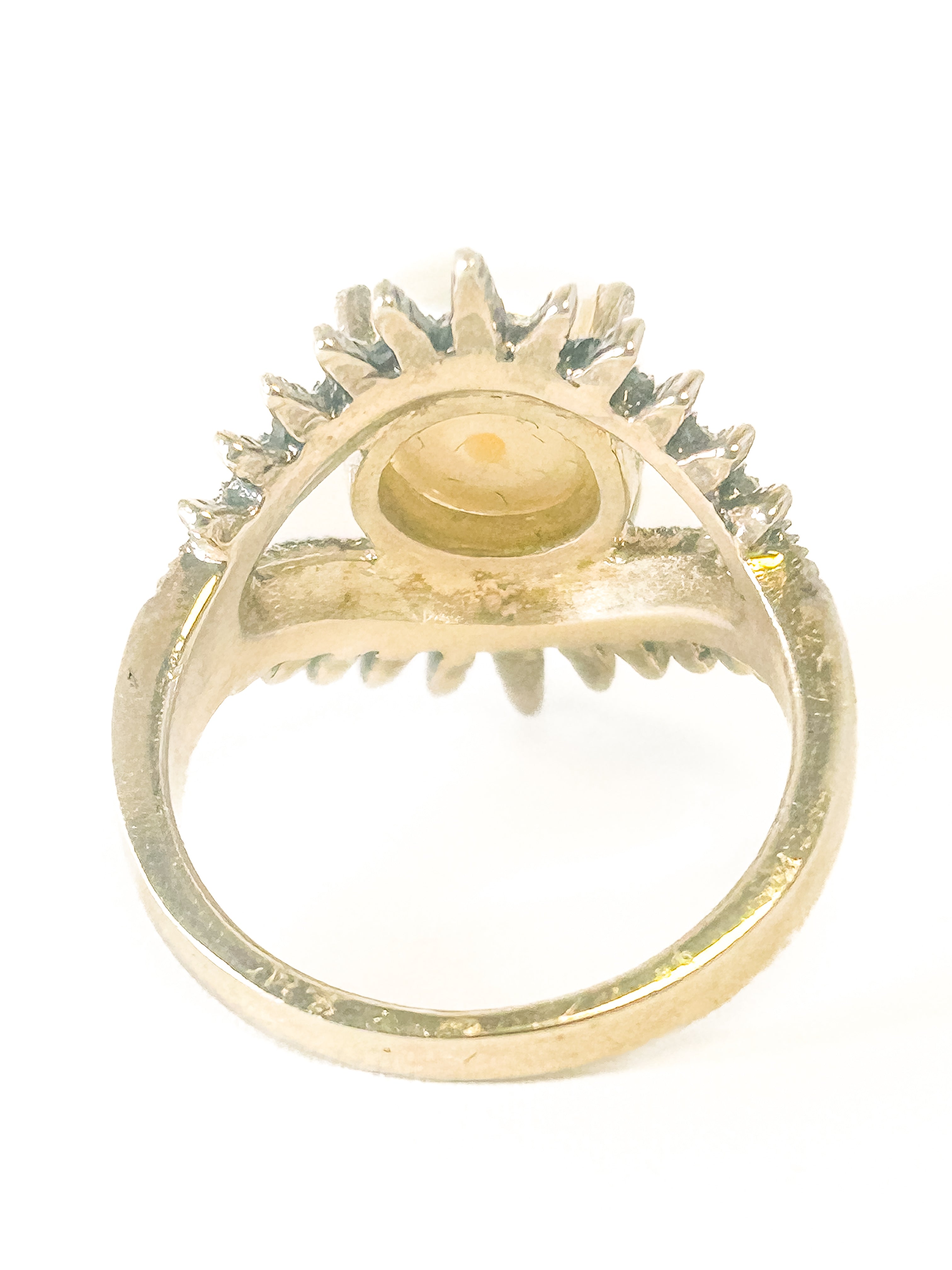 925 Sterling Silver Pearl and Marcasite Ring Size 6 - Frijja, LLC