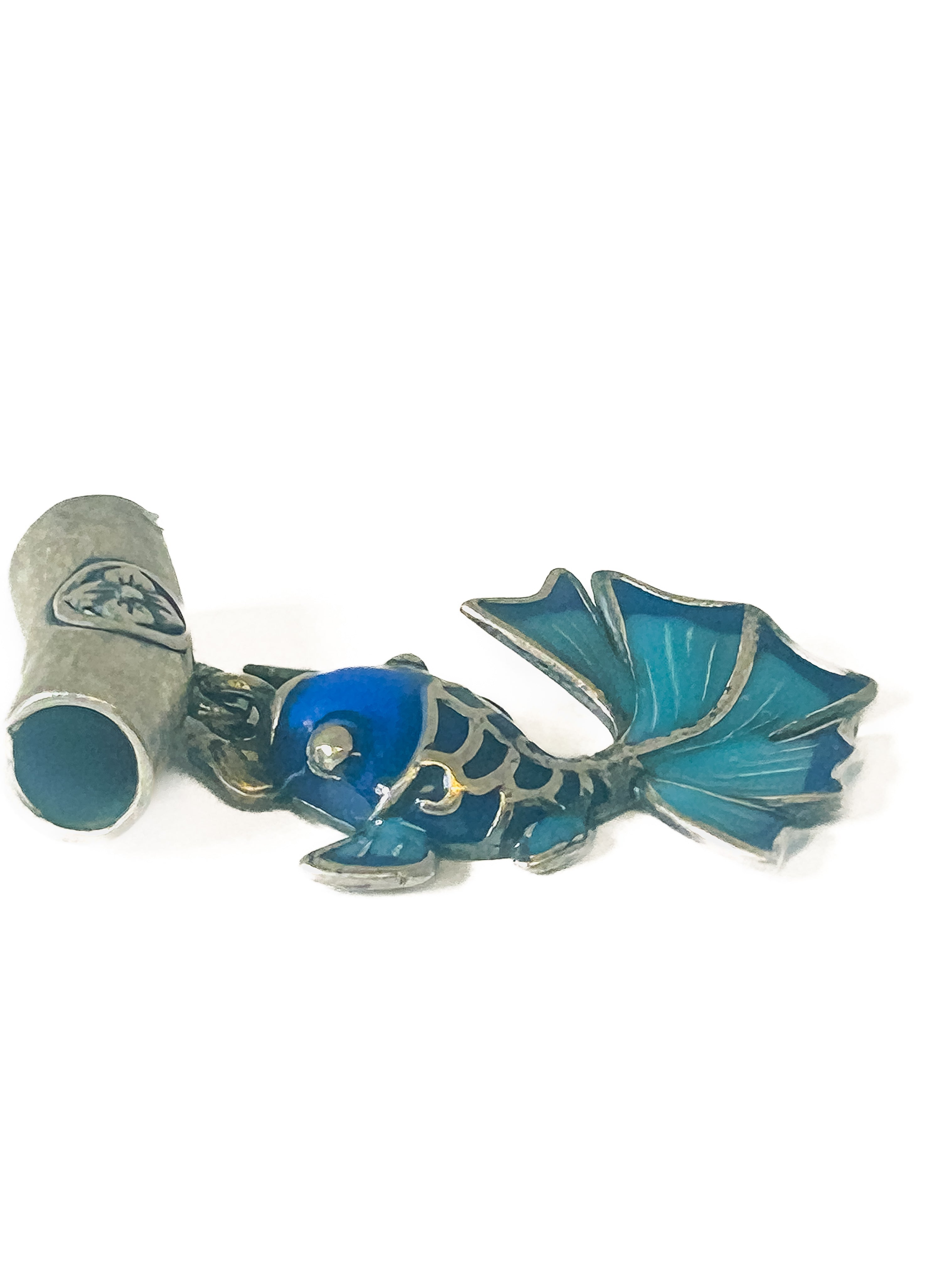 Vintage 925 Sterling silver Small fish Pendant - Frijja, LLC