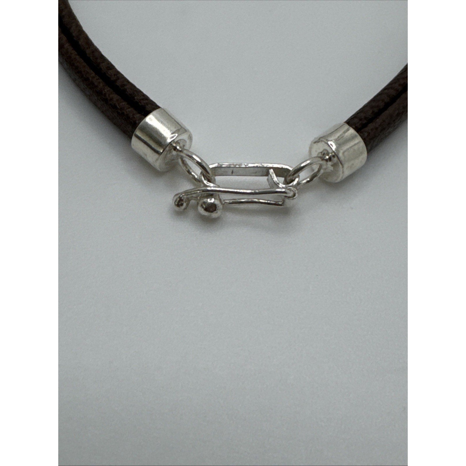 950 Sterling Silver Brown Leather Bracelet Tree Of Life Charm