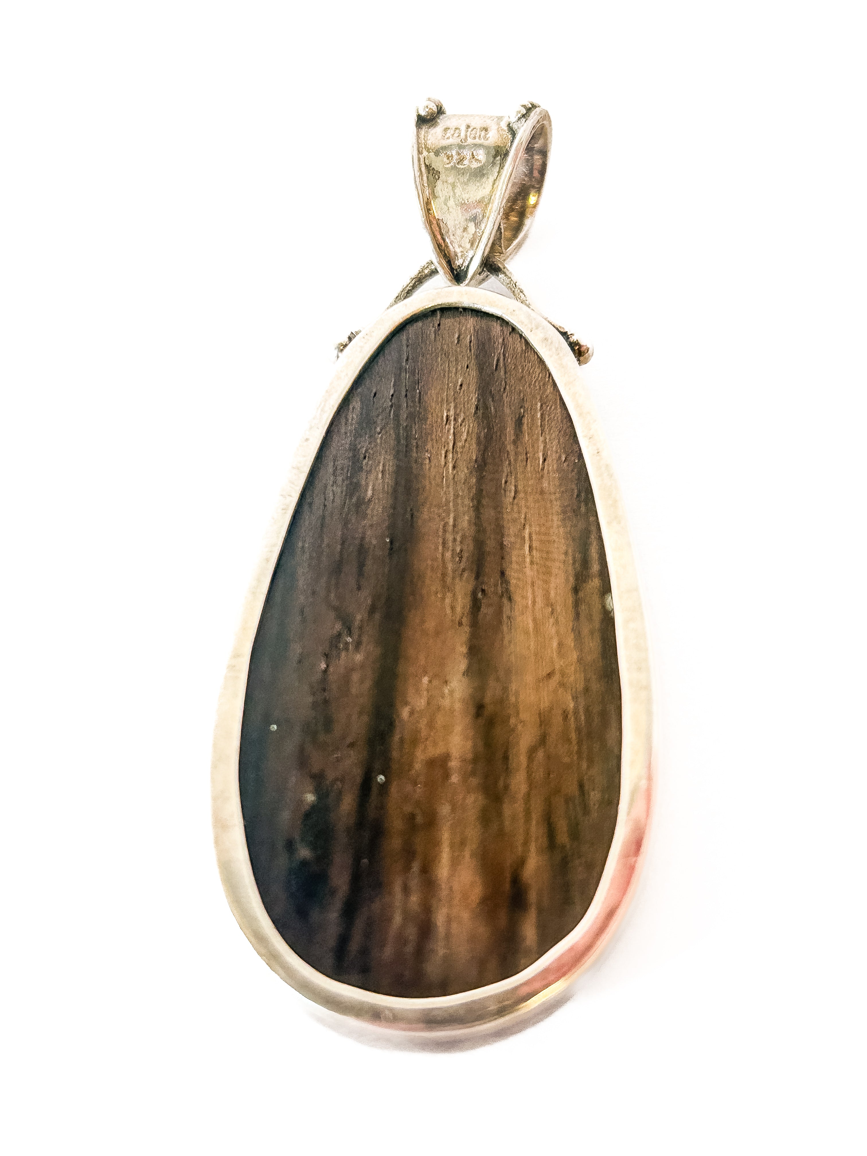 Vintage 925 Sterling Silver Wooden Libra Pendant - Frijja, LLC