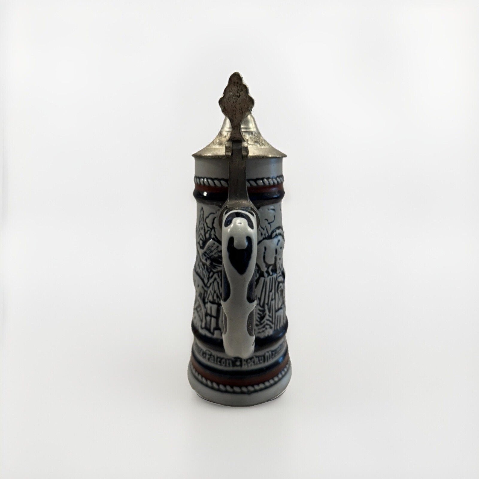 Avon Vintage German Ceramic Beer Stein With Pewter Lid Signed 1976