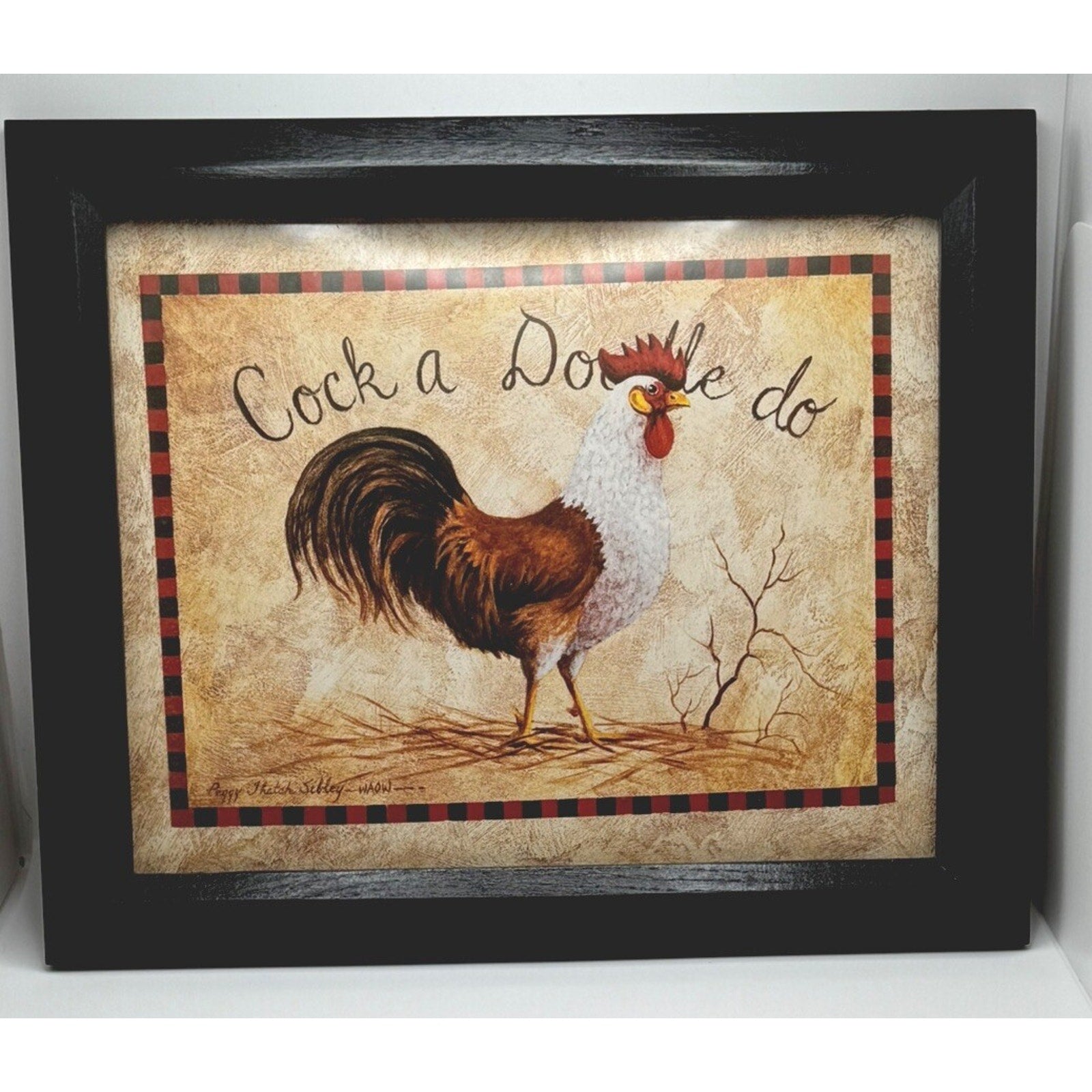 Cock A Doodle Doo Framed Art By Peggy Thatch Sibley
