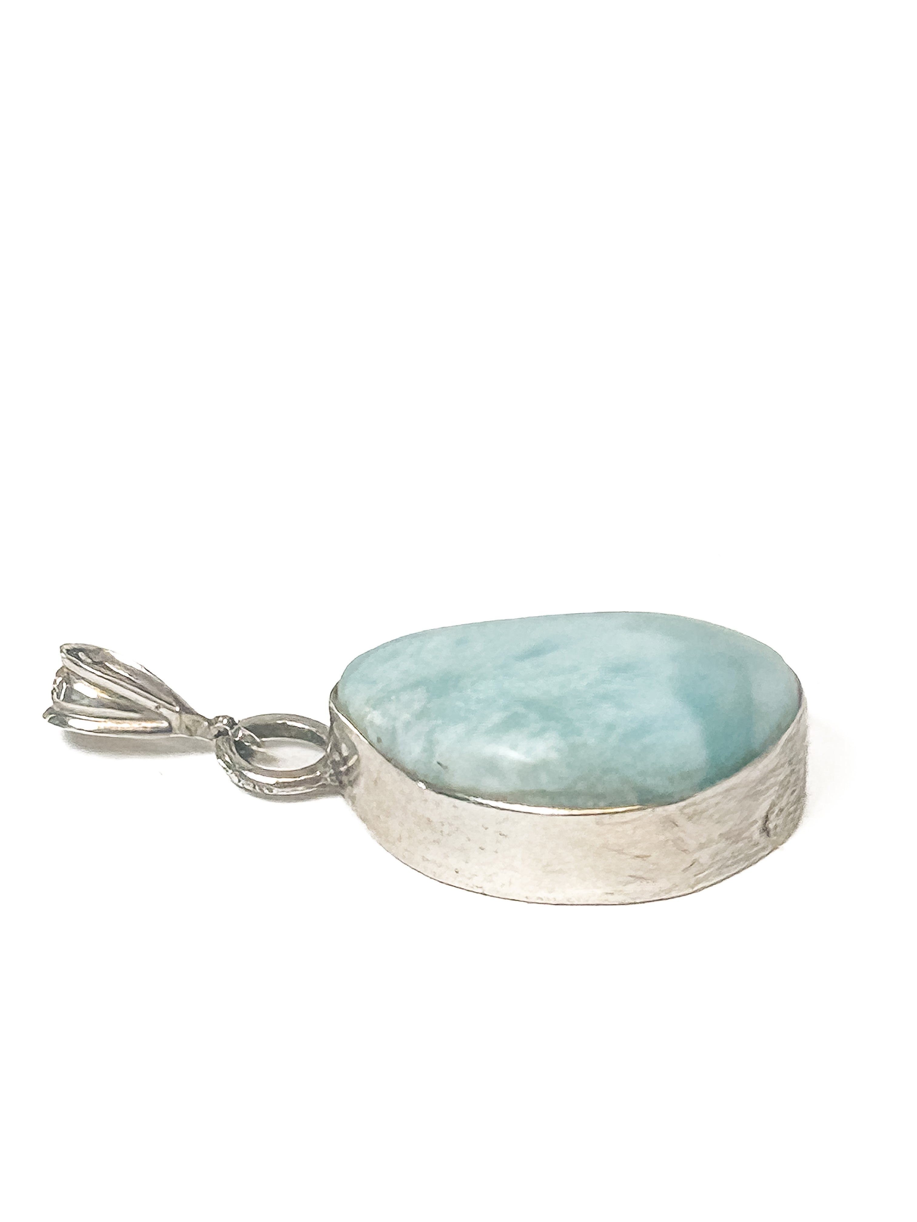 Vintage 925 Sterling Silver Larimar Pendant - Frijja, LLC