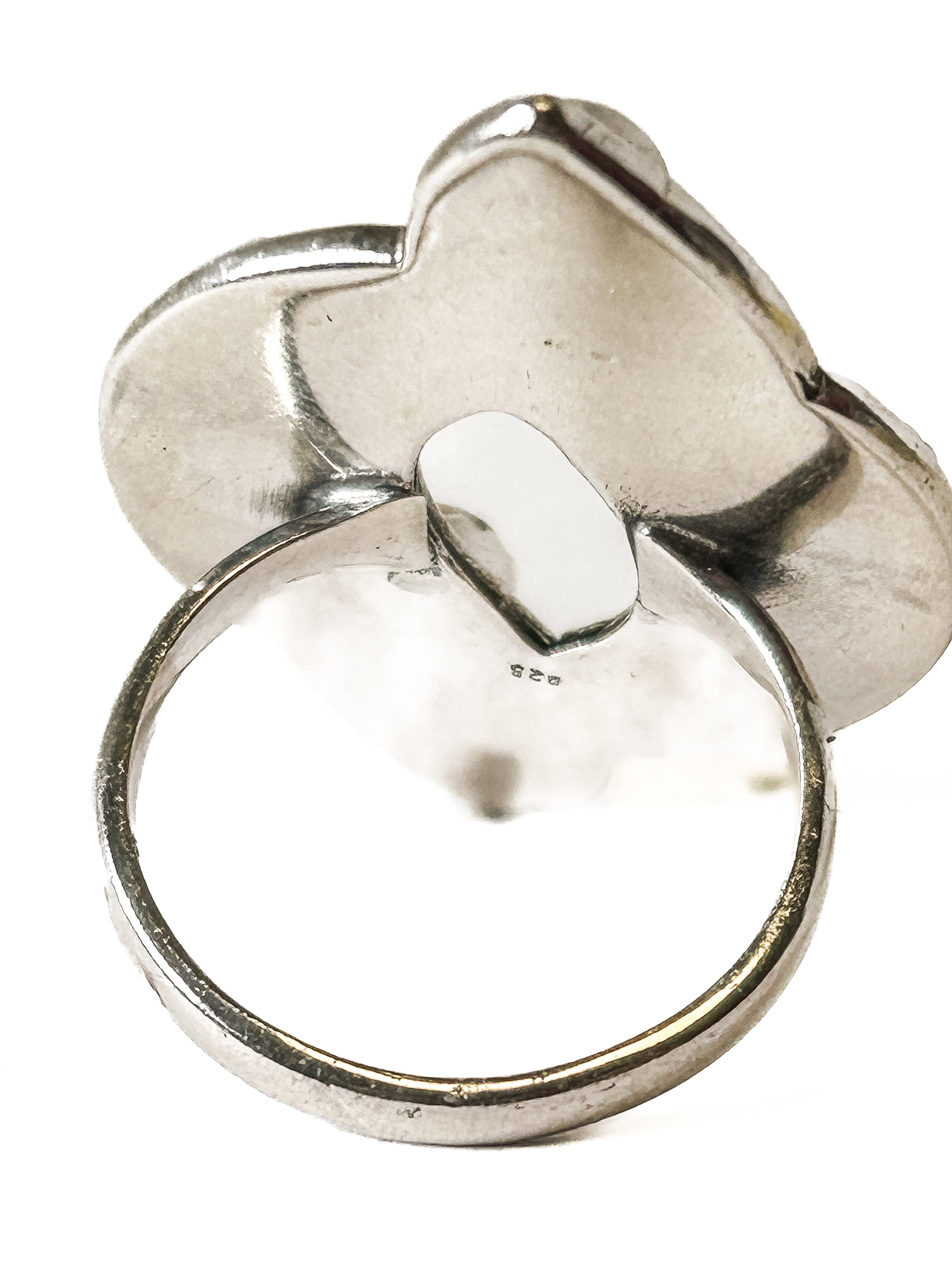 Vintage 925 Sterling Silver White Buffalo Turquoise Ring - Size 8 - Frijja, LLC