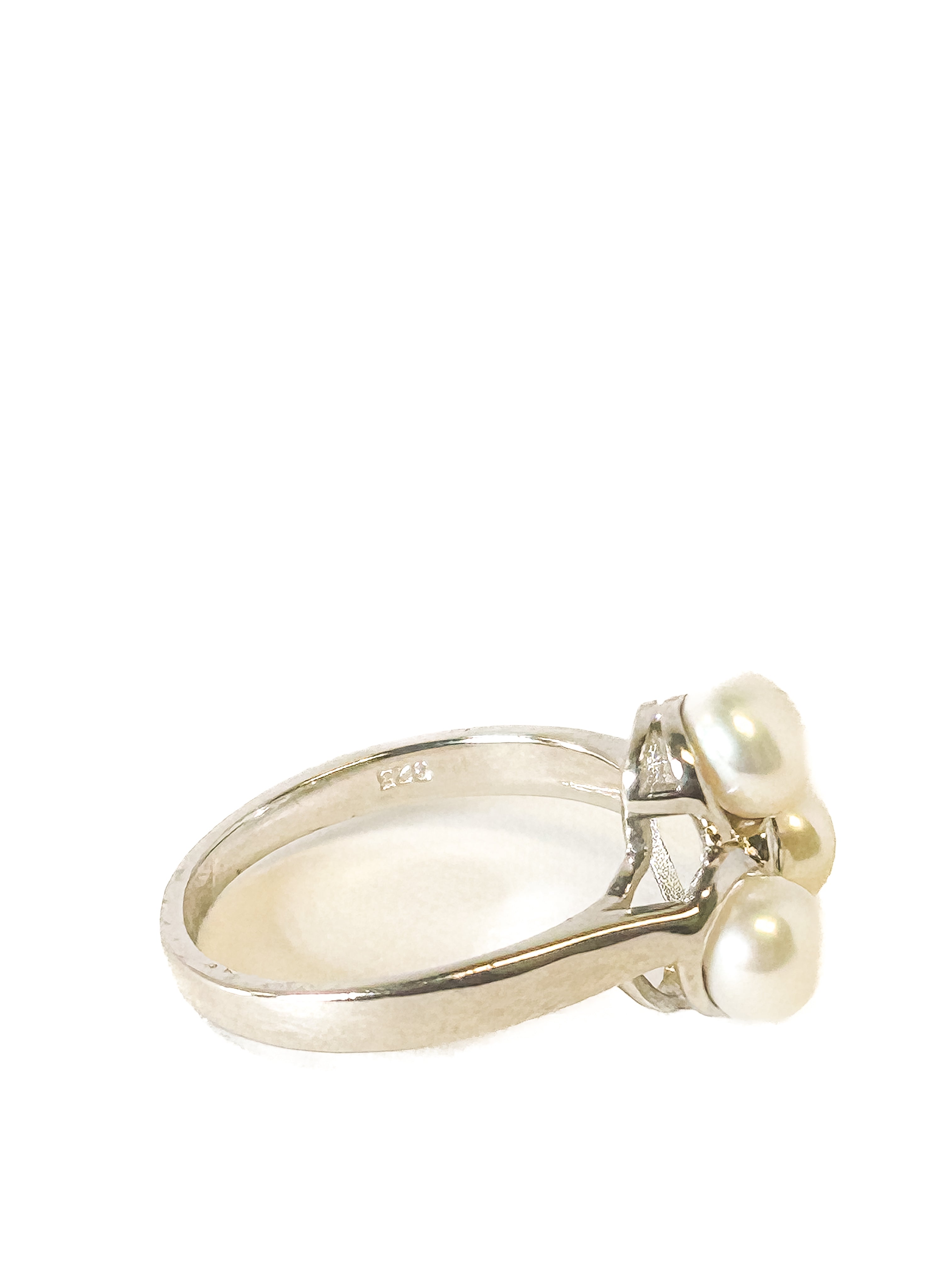 925 Sterling Silver Pearl Ring Size 8 - Frijja, LLC
