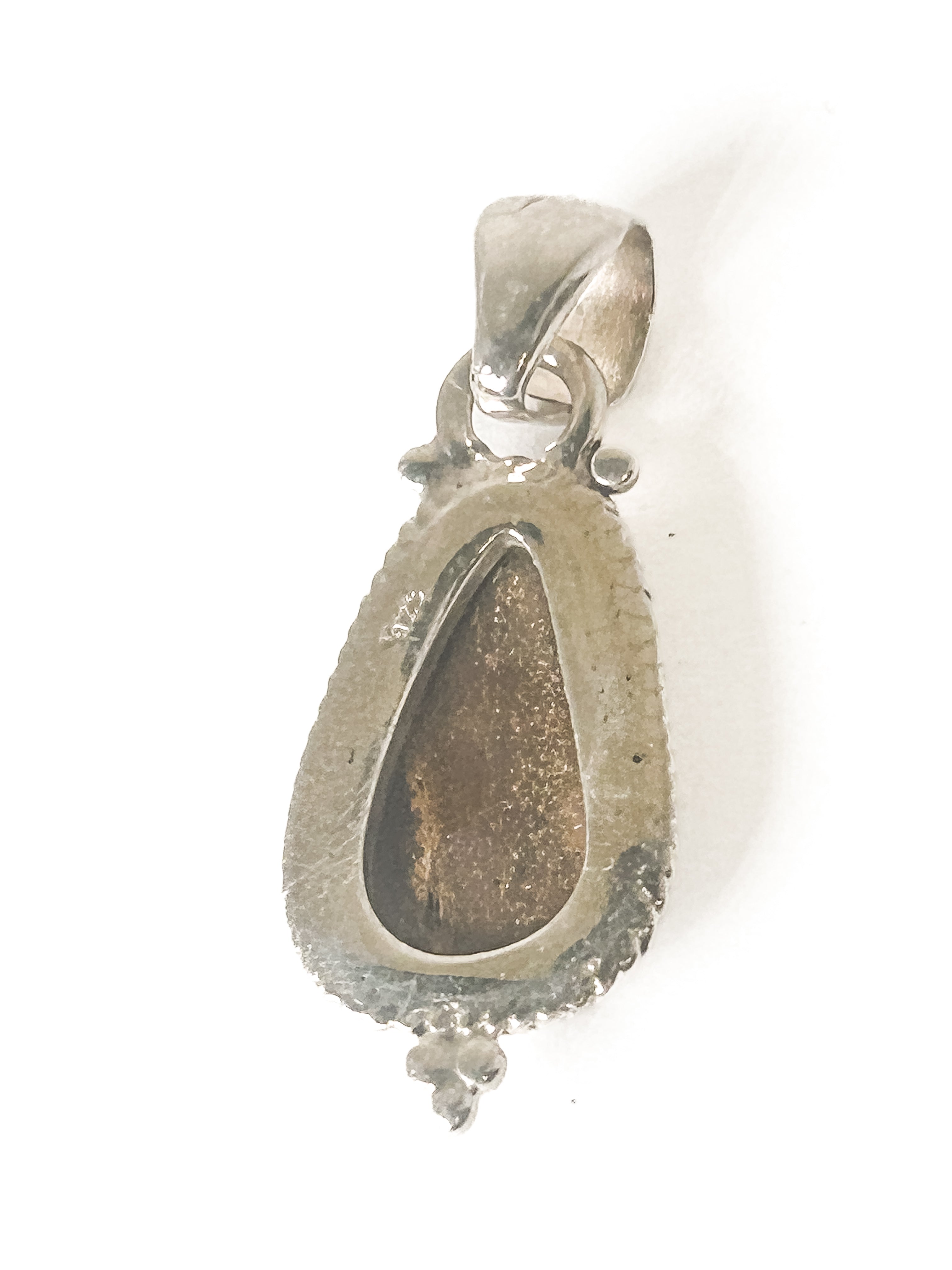 Vintage 925 Sterling Silver Australian Opal Pendant - Frijja, LLC