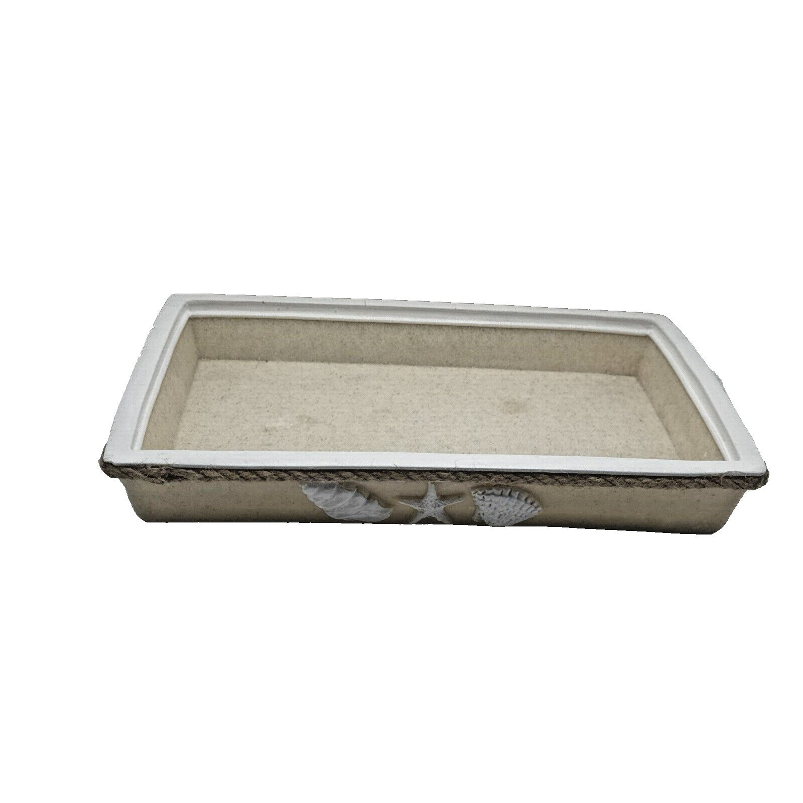 Coastal Perfume Cosmetics Tray, Home Wear Brand/Starfish & Seashell Design