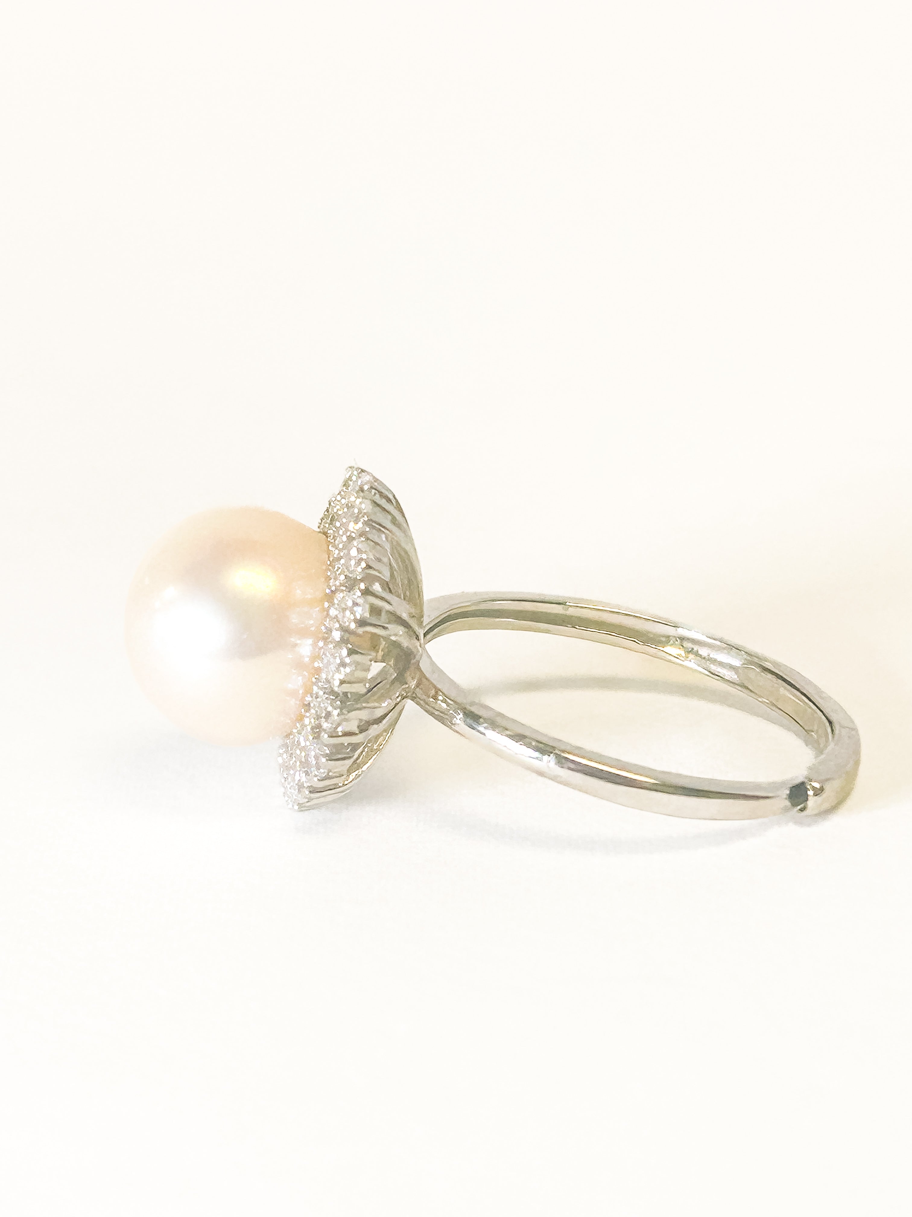 925 Sterling Silver Freshwater Pearl Adjustable Ring - Frijja, LLC