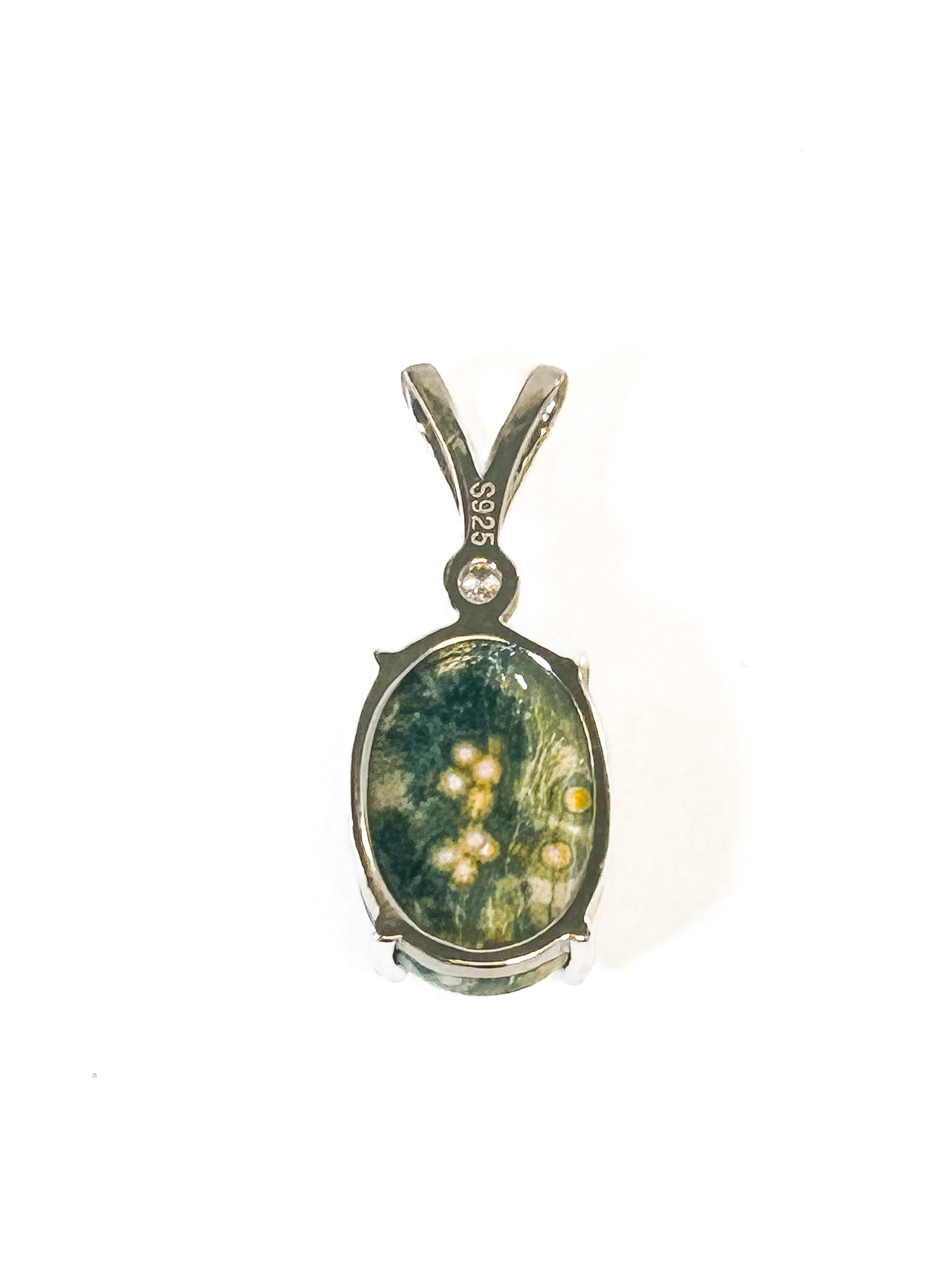 Vintage 925 Sterling Silver Ocean Jasper pendant - Frijja, LLC
