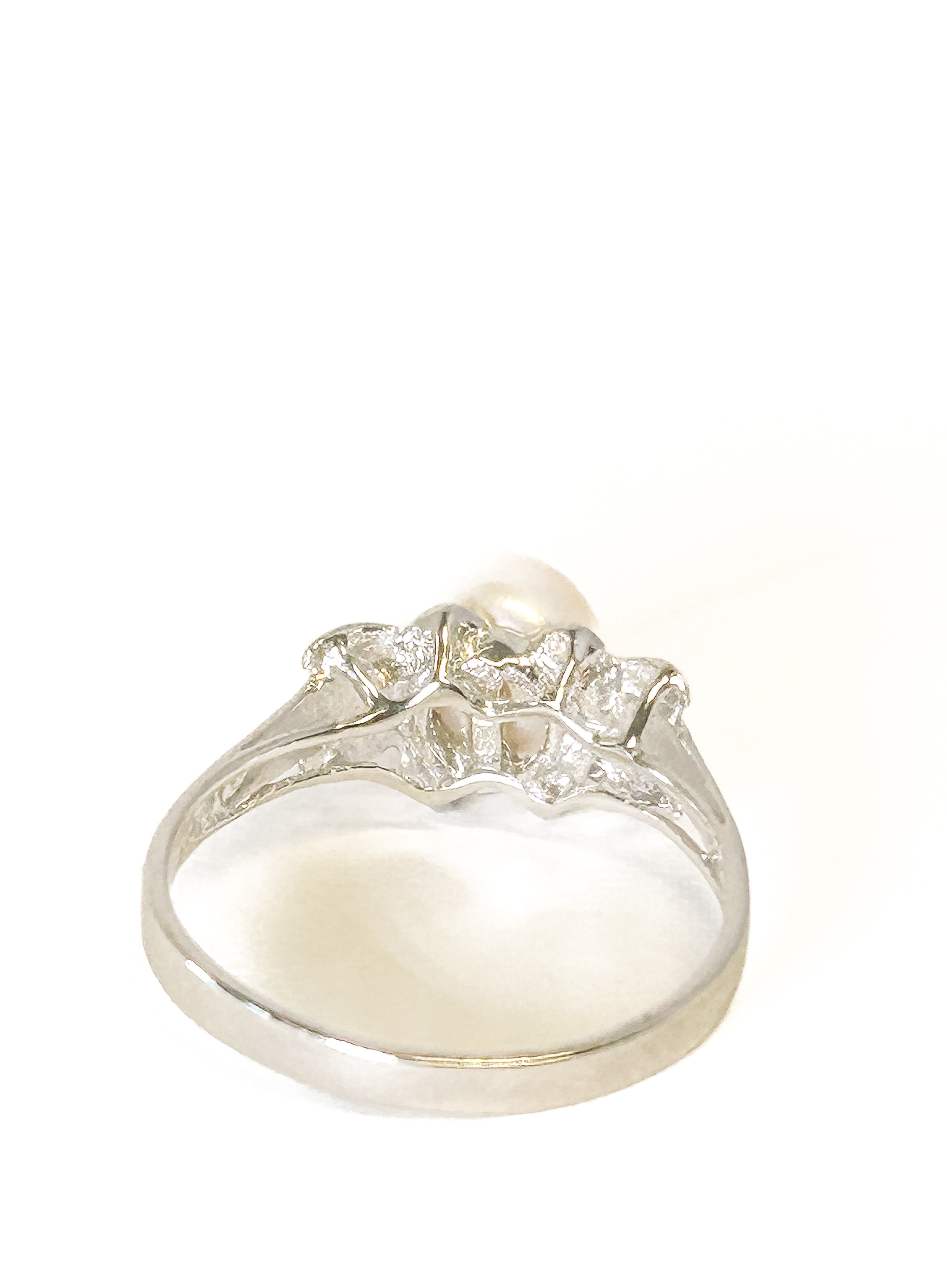 925 Sterling Silver Pearl Ring Size 7.5 - Frijja, LLC