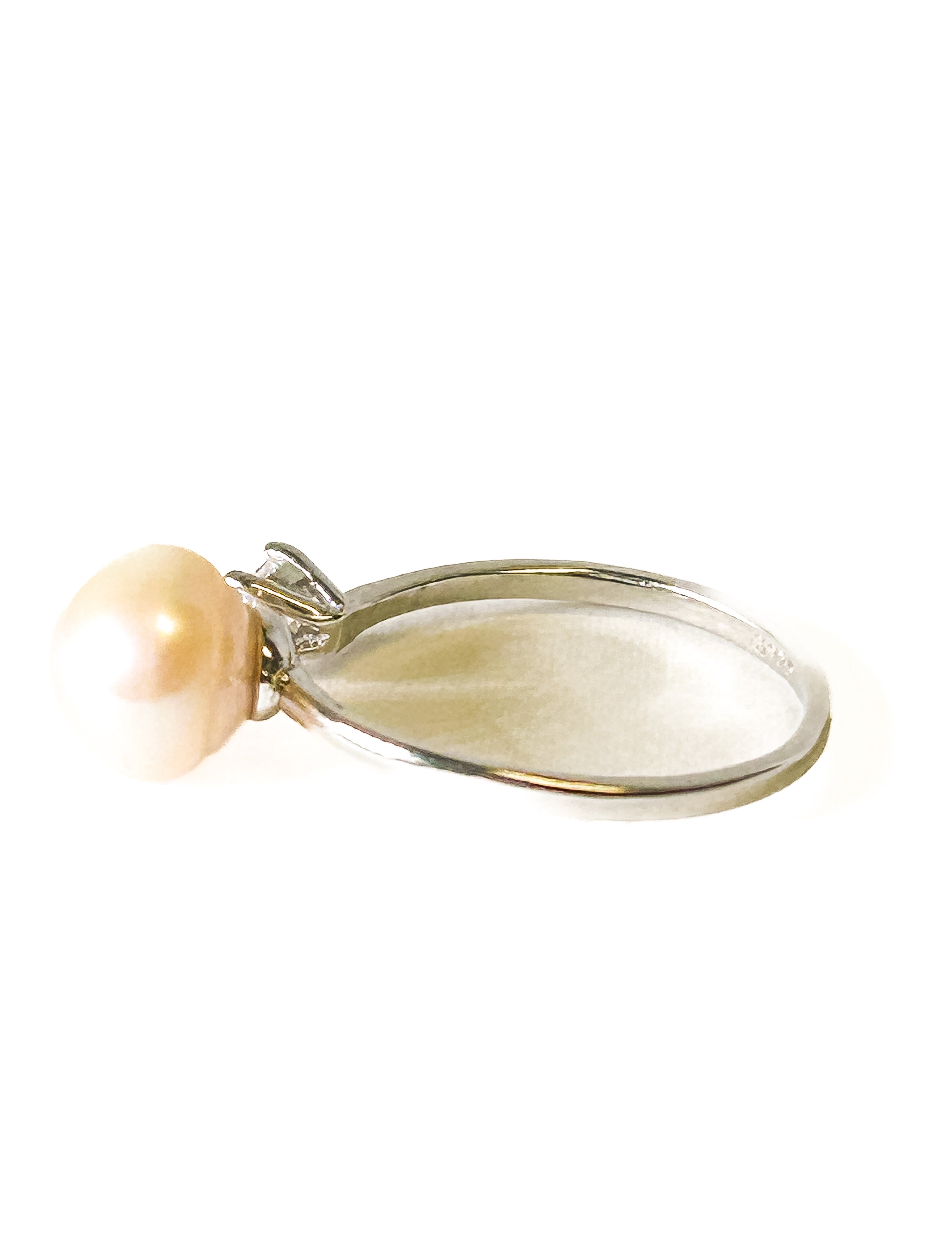 925 Sterling Silver Freshwater Pearl Adjustable Ring - Frijja, LLC