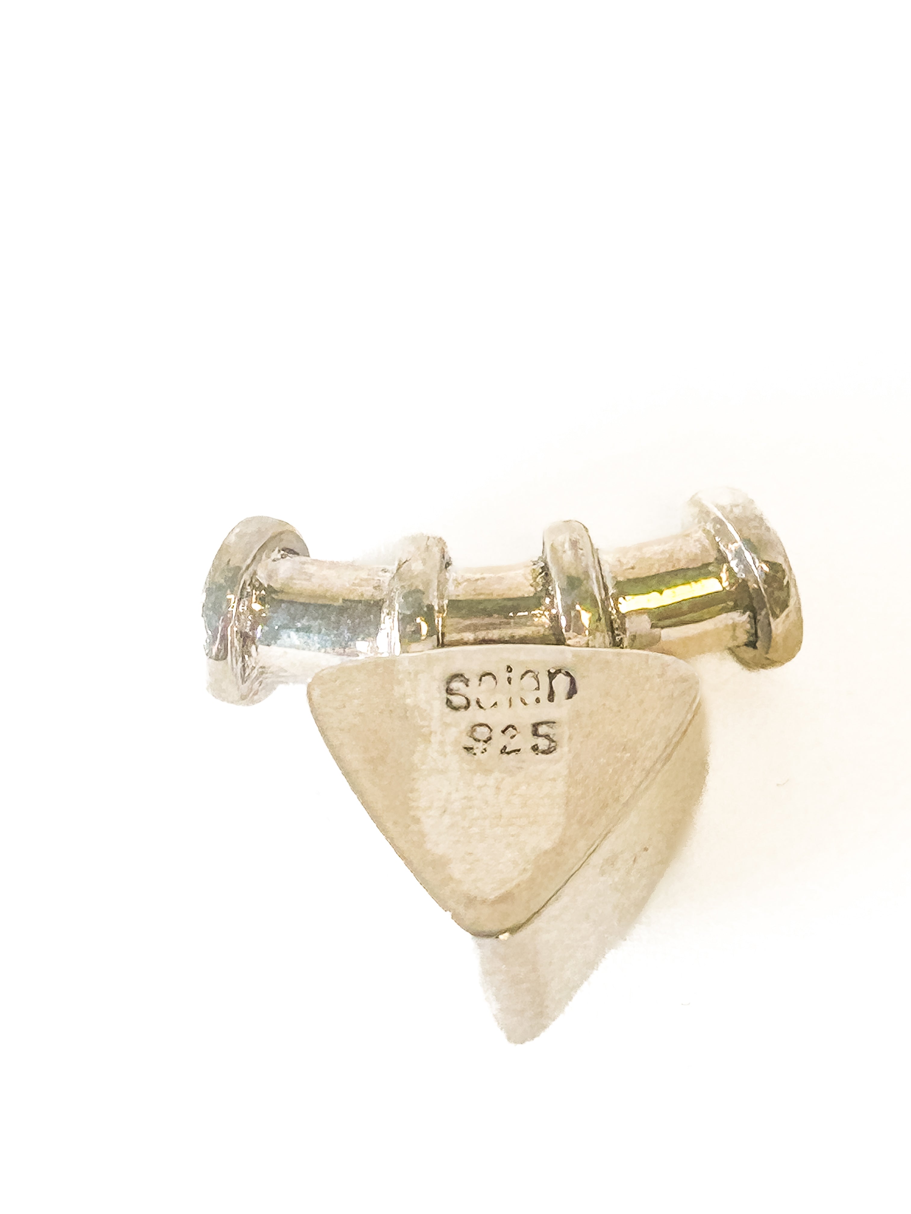 Vintage 925 Sterling Silver Chrysoprase Pendant - Frijja, LLC