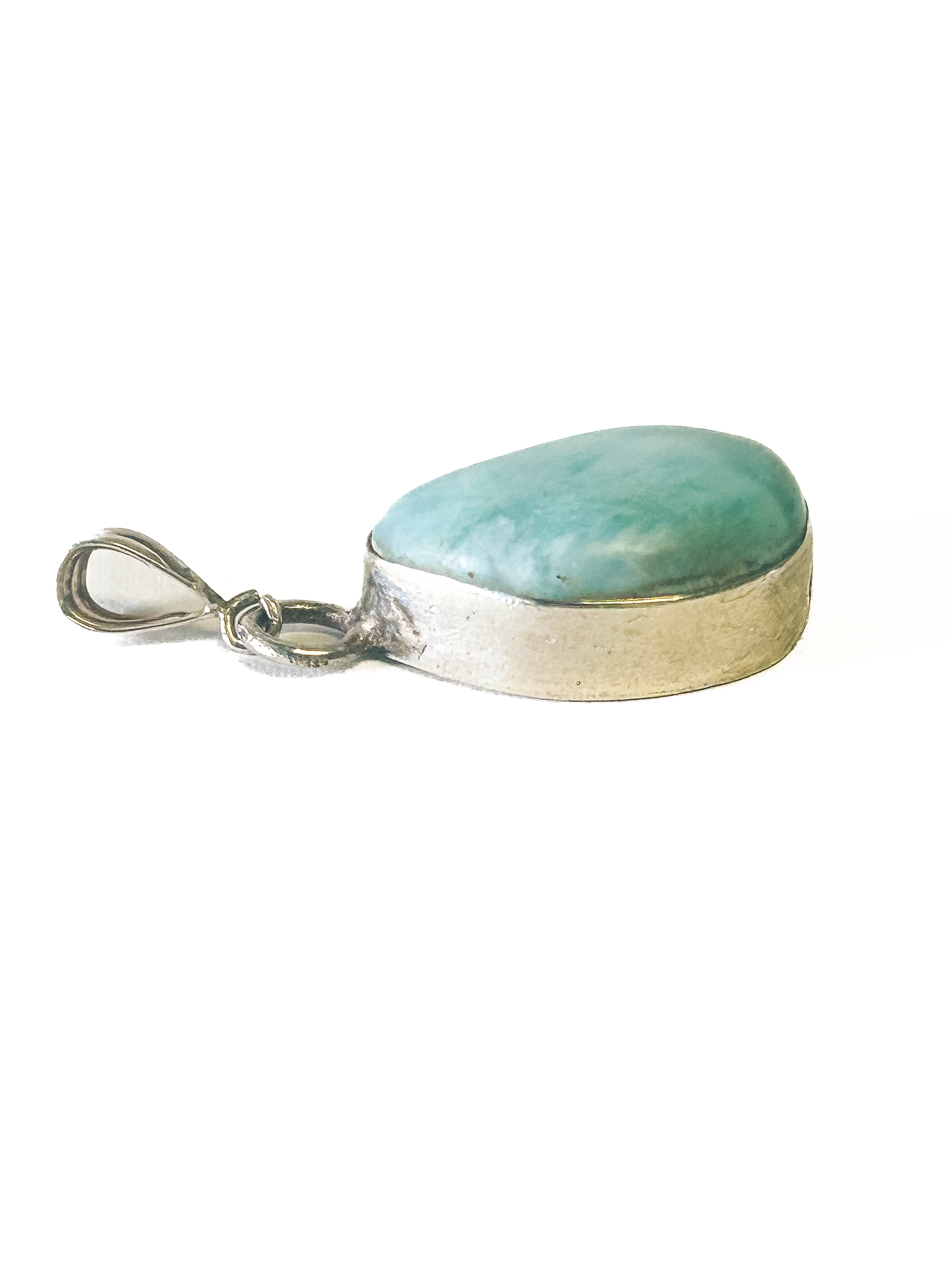 Vintage 925 Sterling Silver Larimar Pendant - Frijja, LLC