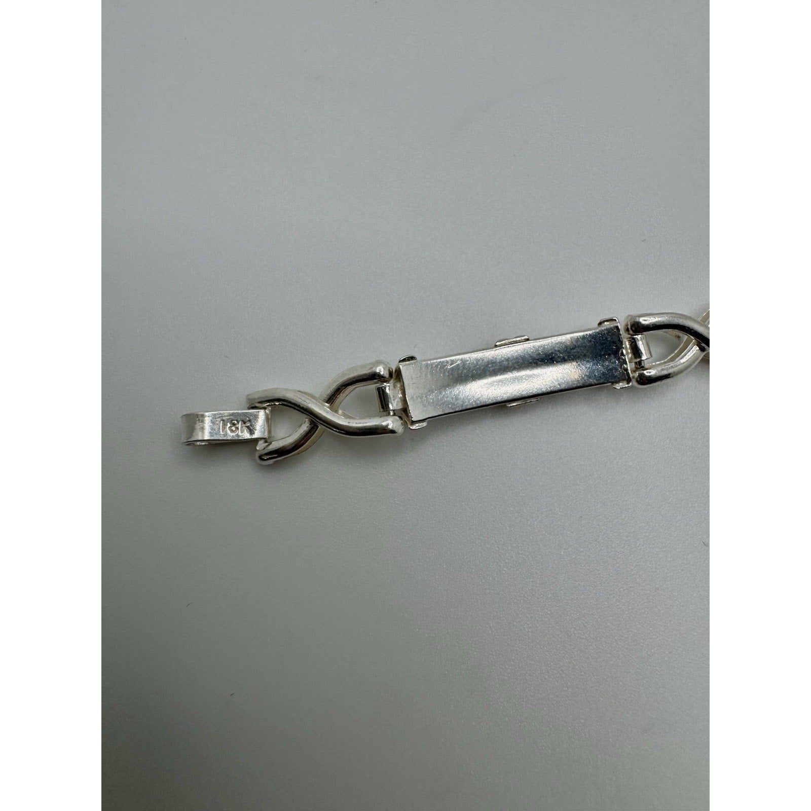 Designer Peruvian Sterling Silver 950 and 18K Gold Inlay Bracelet - 7.5”