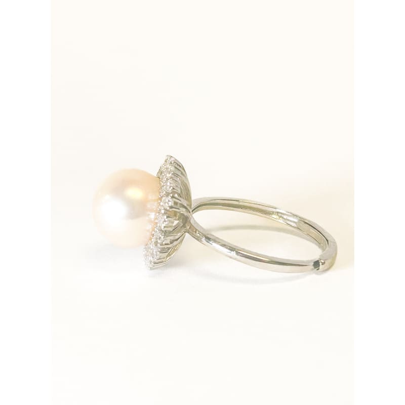 925 Sterling Silver Freshwater Pearl Adjustable Ring - Frijja, LLC