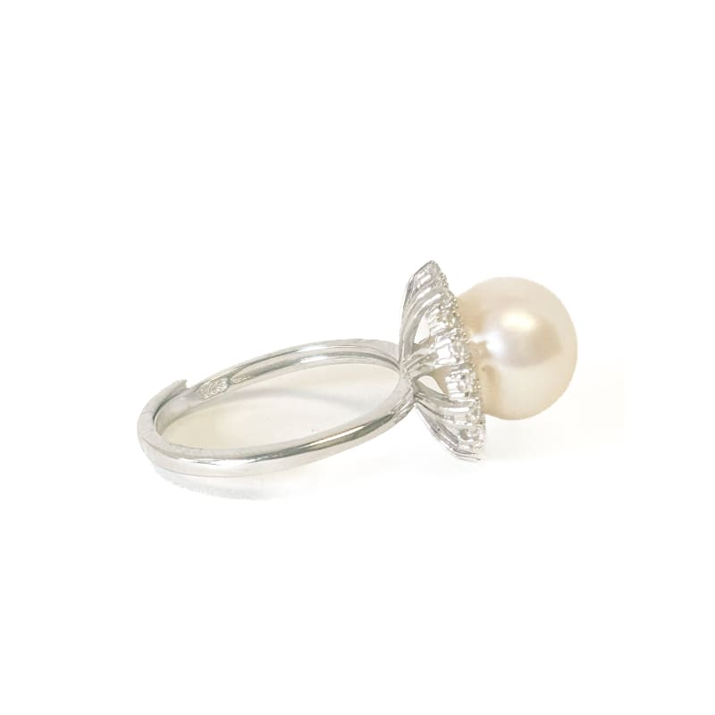 925 Sterling Silver Freshwater Pearl Adjustable Ring - Frijja, LLC