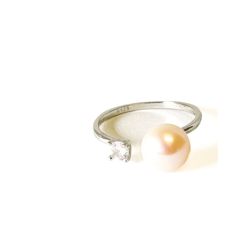 925 Sterling Silver Freshwater Pearl Adjustable Ring - Frijja, LLC