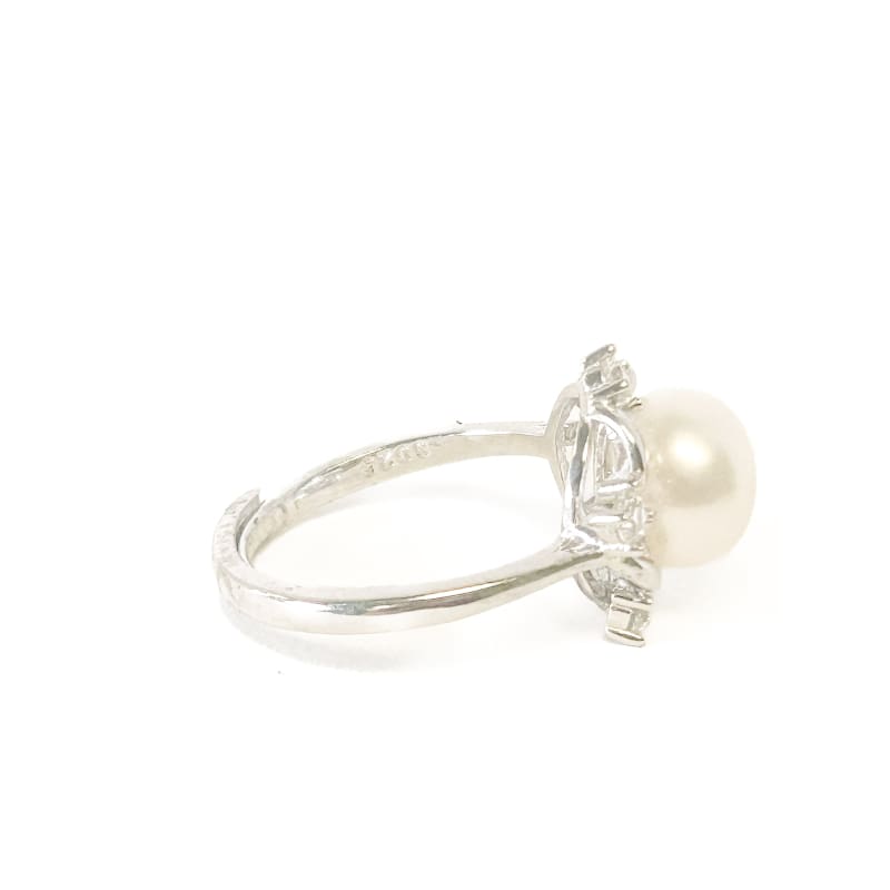 925 Sterling Silver Freshwater Pearl Ring Adjustable Ring - Frijja, LLC