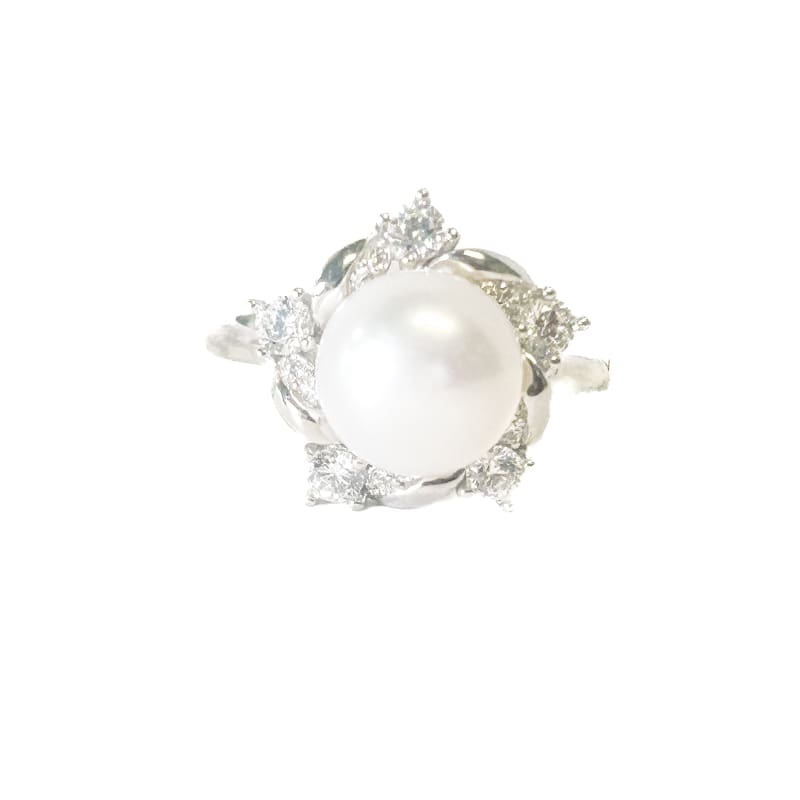 925 Sterling Silver Freshwater Pearl Star Adjustable Ring - Frijja, LLC