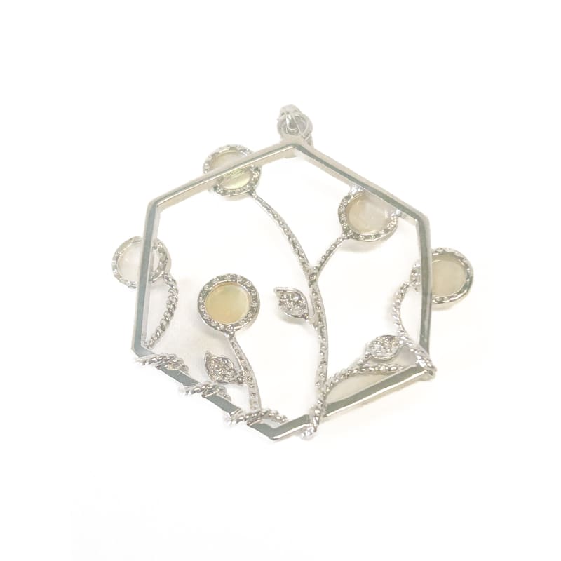 925 Sterling Silver Mother of Pearl Pendant - Frijja, LLC