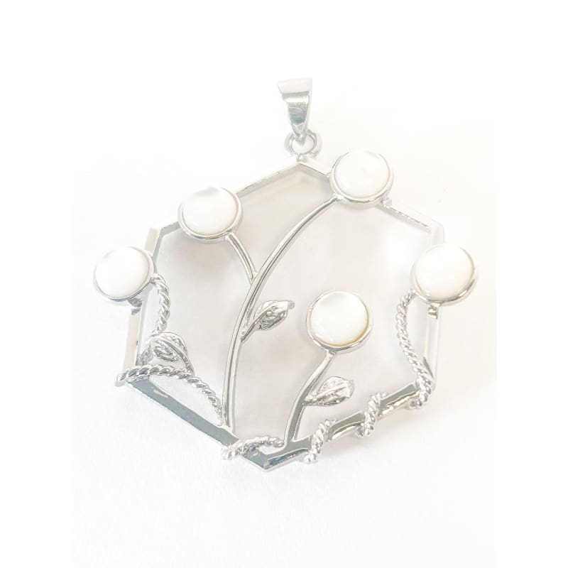 925 Sterling Silver Mother of Pearl Pendant - Frijja, LLC