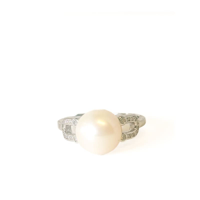 925 Sterling Silver Pearl Adjustable Ring - Frijja, LLC