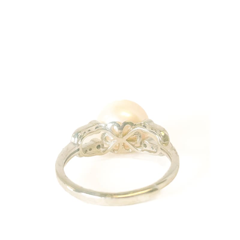 925 Sterling Silver Pearl Adjustable Ring - Frijja, LLC