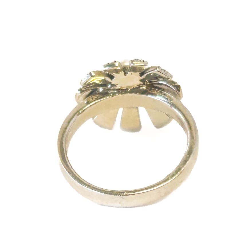 925 Sterling Silver Pearl and Marcasite Ring Size 6 - Frijja, LLC