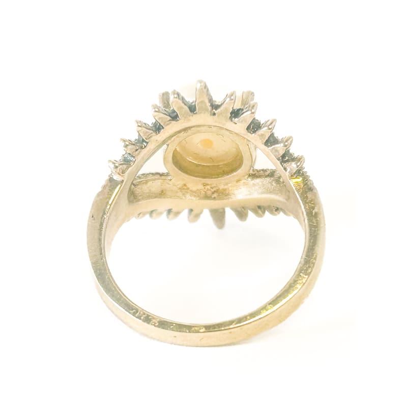 925 Sterling Silver Pearl and Marcasite Ring Size 6 - Frijja, LLC