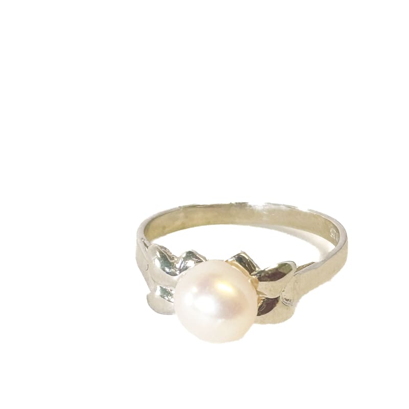 925 Sterling Silver Pearl Ring Size 7.5 - Frijja, LLC