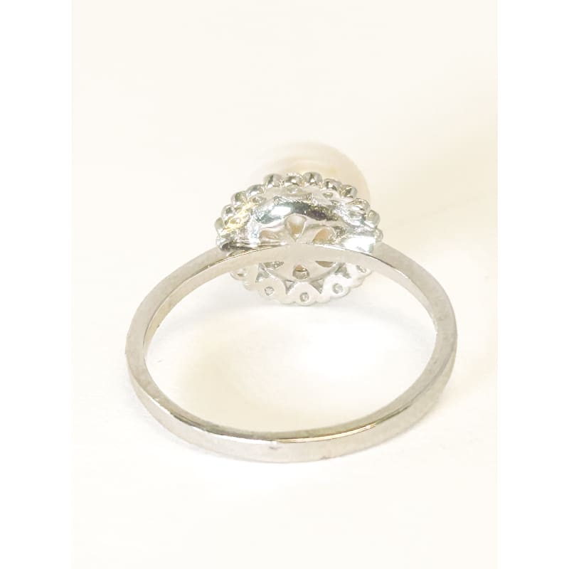 925 Sterling Silver Pearl Ring Size 9 - Frijja, LLC
