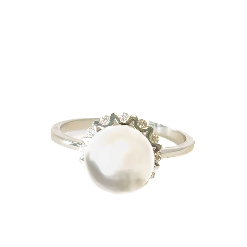 925 Sterling Silver Pearl Ring Size 9 - Frijja, LLC
