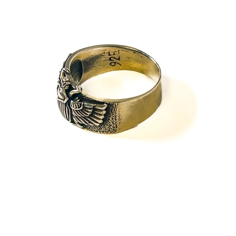 925 Sterling silver Winged Scarab ring size 9.6 - Frijja, LLC