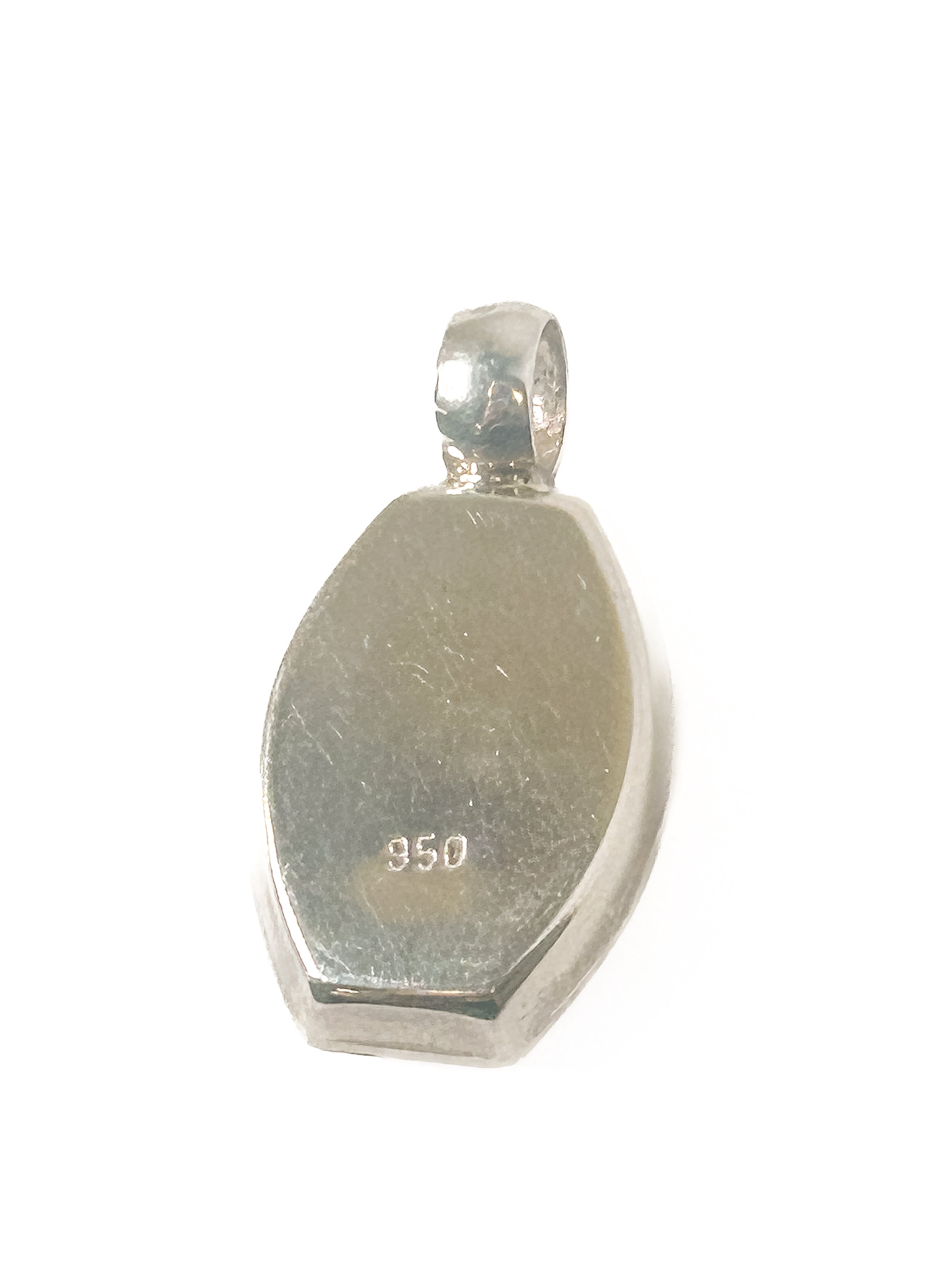 Vintage 950 Sterling Silver Purple Yellow Spiny Oyster Pendant - Frijja, LLC