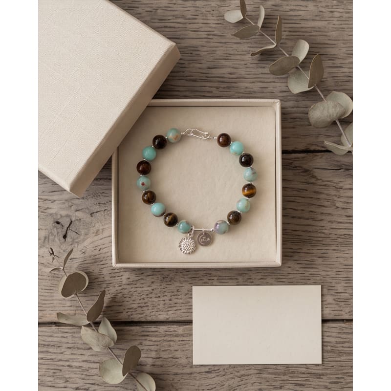 .950 Sterling Silver Picture Jasper Bracelet - 7.5” - Frijja, LLC