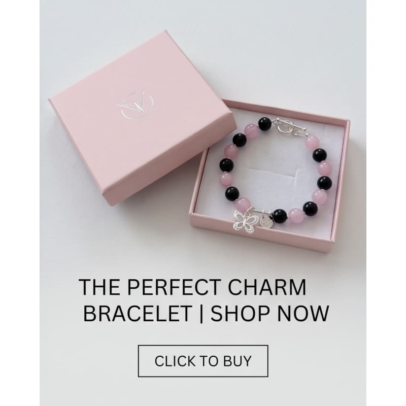 .950 Sterling Silver Rose Quartz Onyx Bracelet - 7.5” - Frijja, LLC
