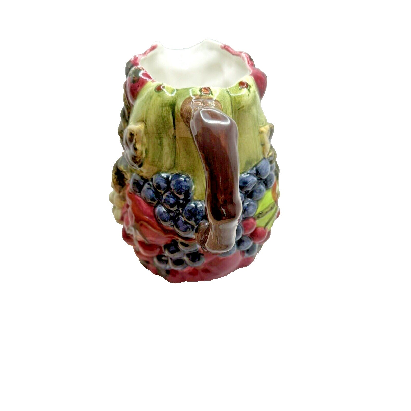 Block Country Orchard Ceramic Exterior Painted Fruit Pitcher