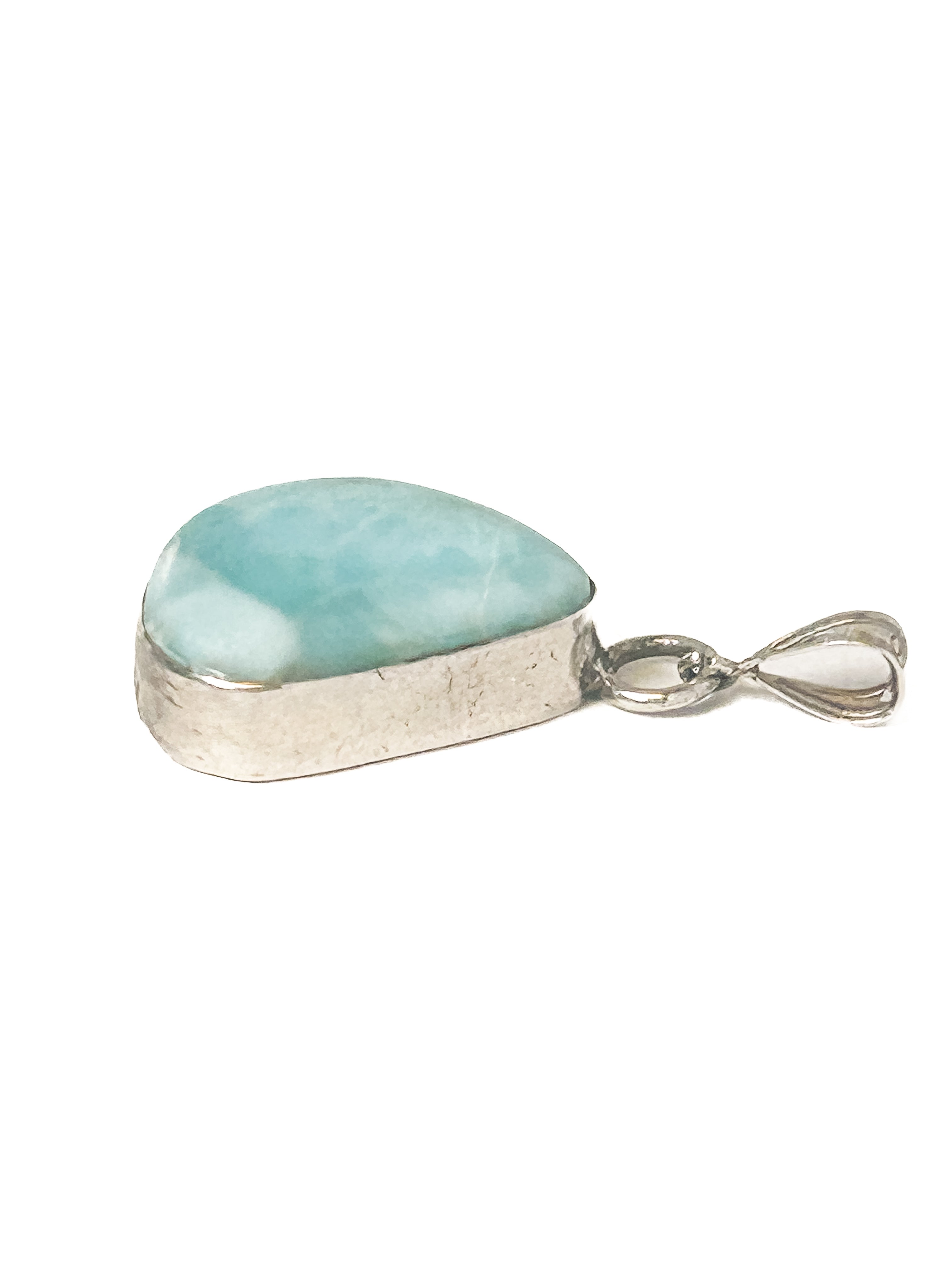 Vintage 925 Sterling Silver Larimar Pendant - Frijja, LLC
