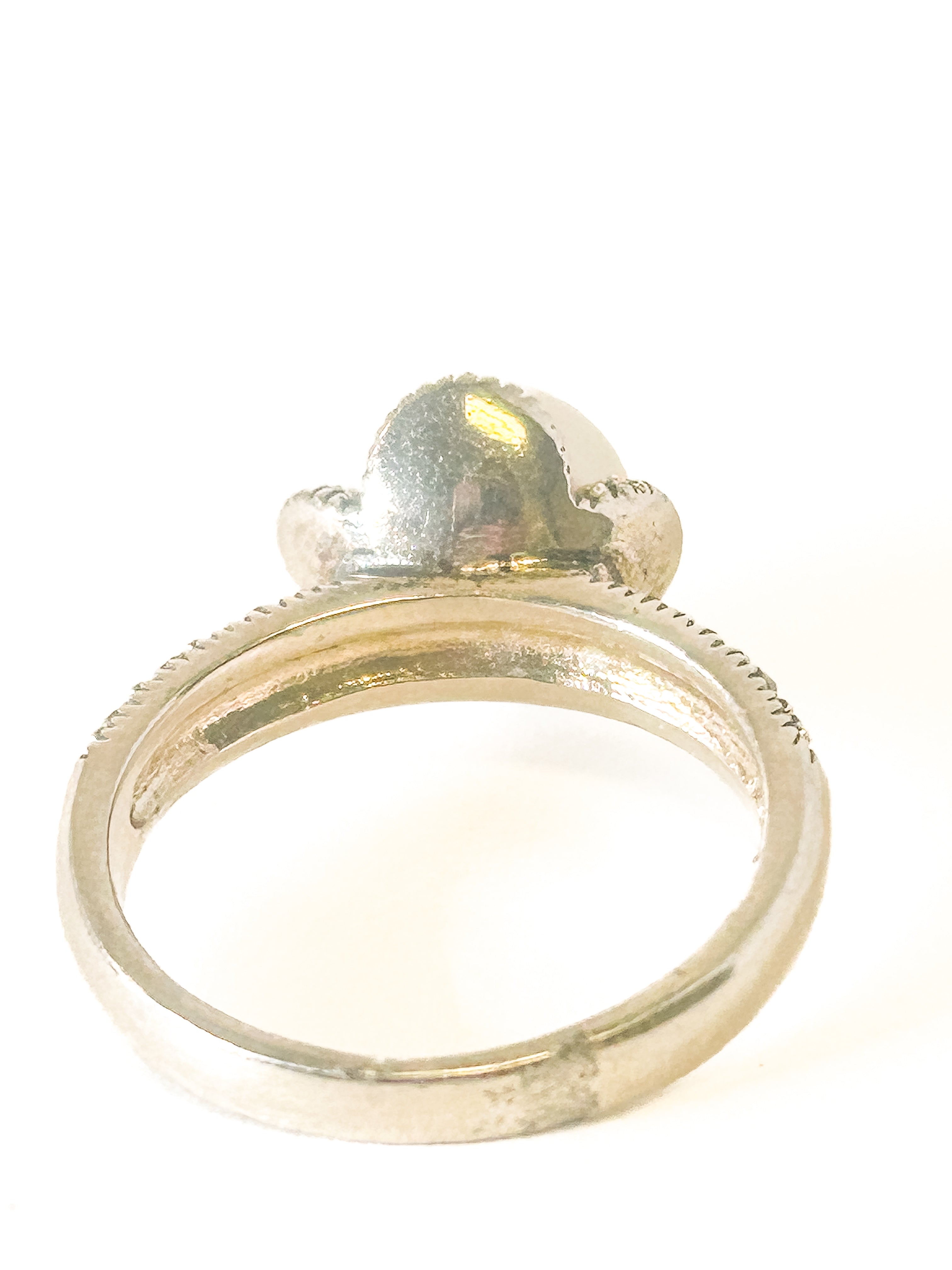 925 Sterling Silver Pearl and Marcasite Ring Size 7 - Frijja, LLC