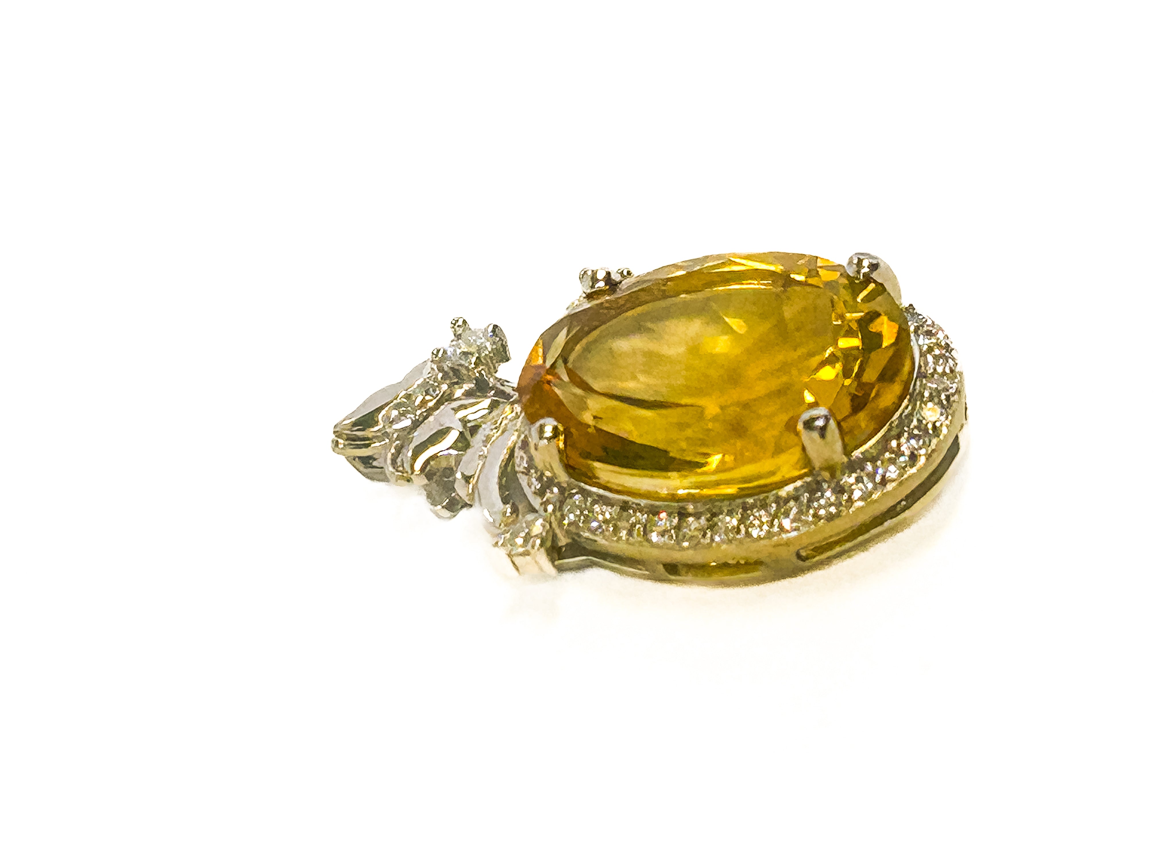 Vintage 925 Sterling Silver Honey Quartz Pendant - Frijja, LLC