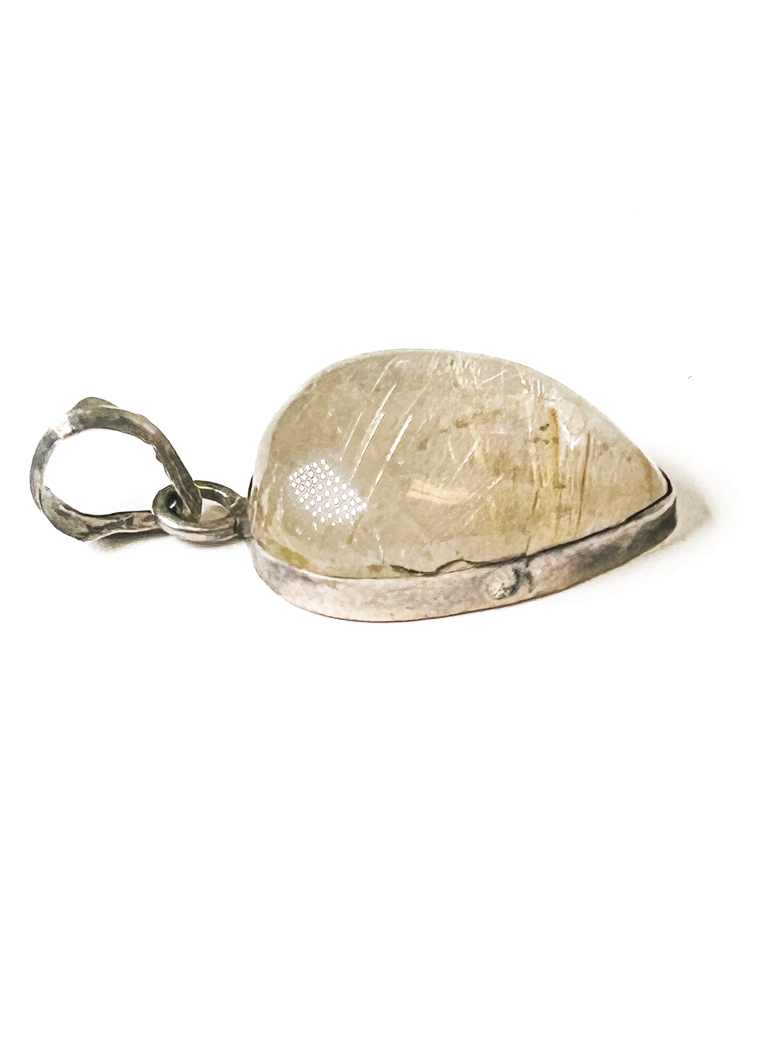 Vintage 925 Sterling Silver Clear Quartz Pendant - Frijja, LLC