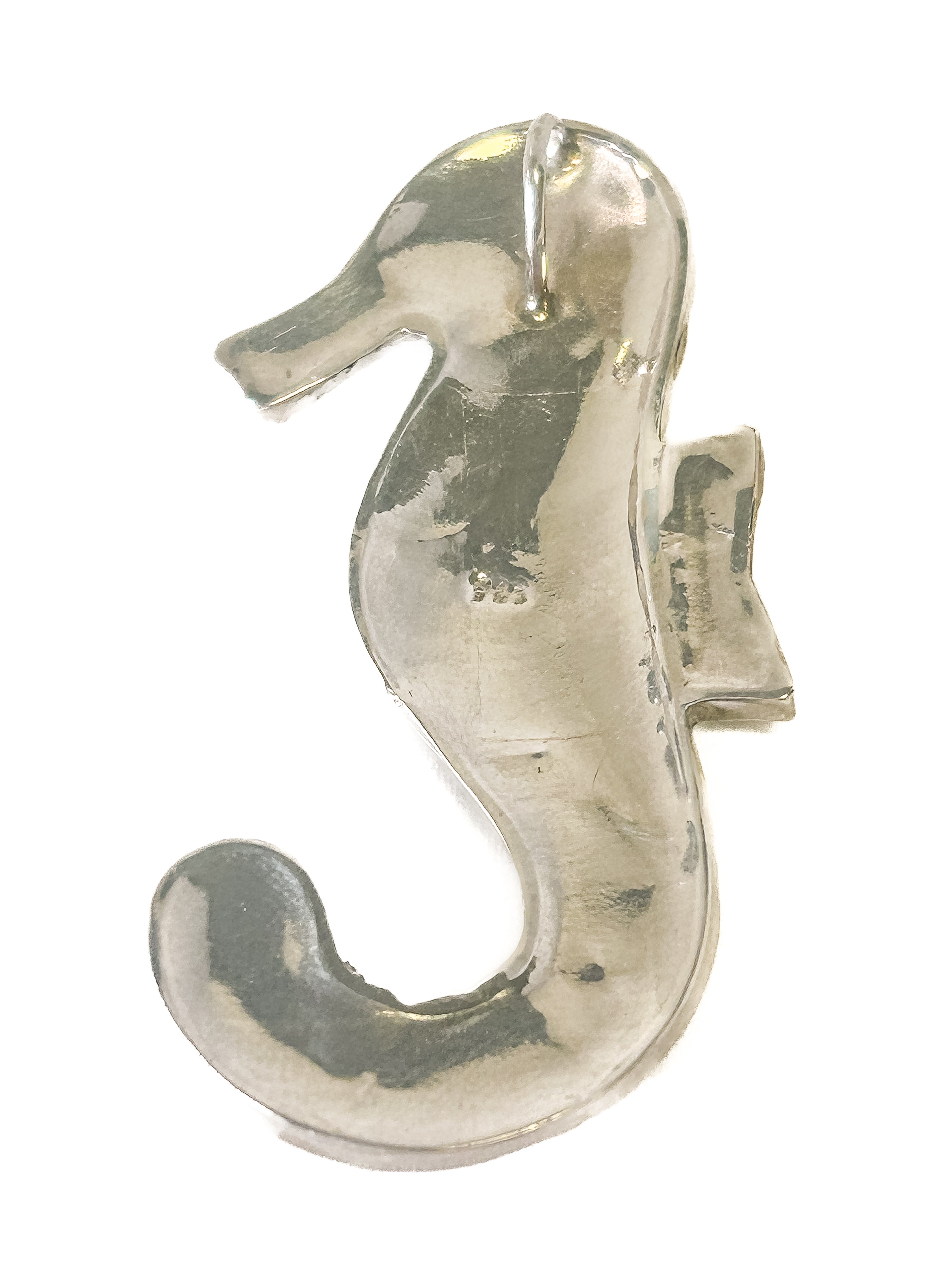 Vintage 925 Sterling Silver Mother of Pearl Onyx Seahorse Pendant - Frijja, LLC